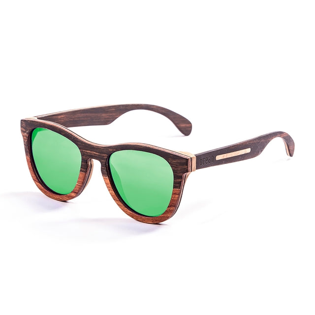 OCEAN GLASSES WEDGE 66001.0 featuring a round full-rimmed design in elegant brown color, suitable for unisex wear.