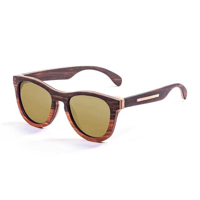 OCEAN GLASSES WEDGE 66002.0 in brown color, featuring a round full-rimmed design, suitable for unisex wear.