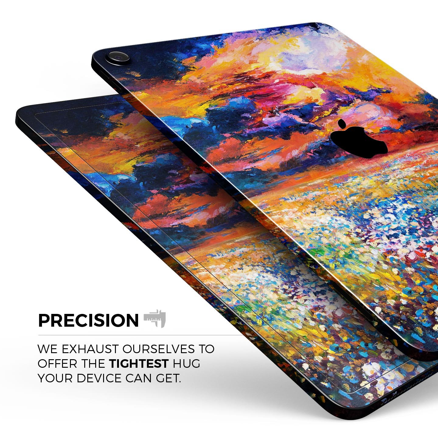 Oil Painted Meadow skin decal for Apple iPad Pro, showcasing vibrant colors and artistic design.