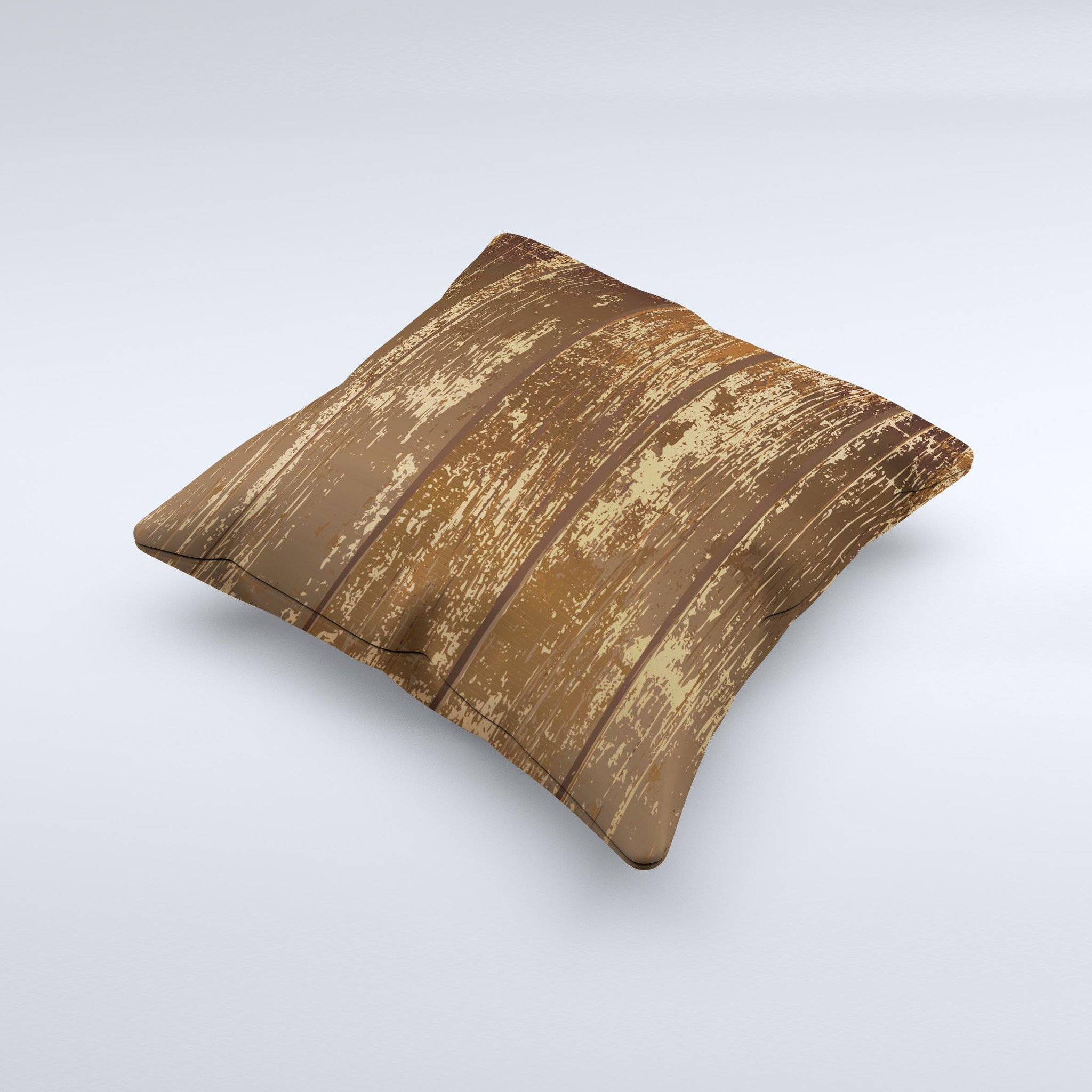 Old Worn Wooden Planks V2 decorative throw pillow with unique ink-fuzed design, handcrafted in Virginia.