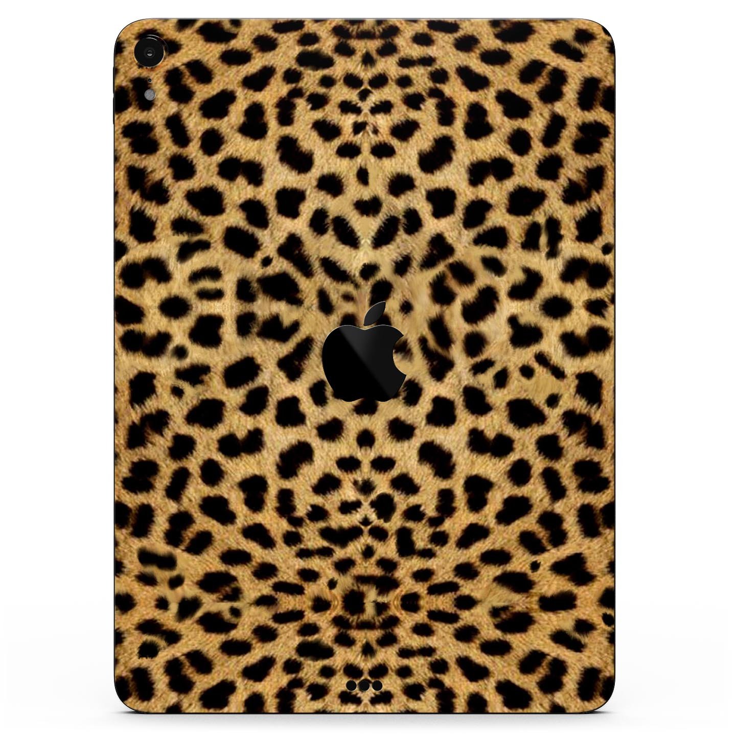 Orange Cheetah Fur Pattern skin decal for Apple iPad, showcasing vibrant colors and a stylish design.