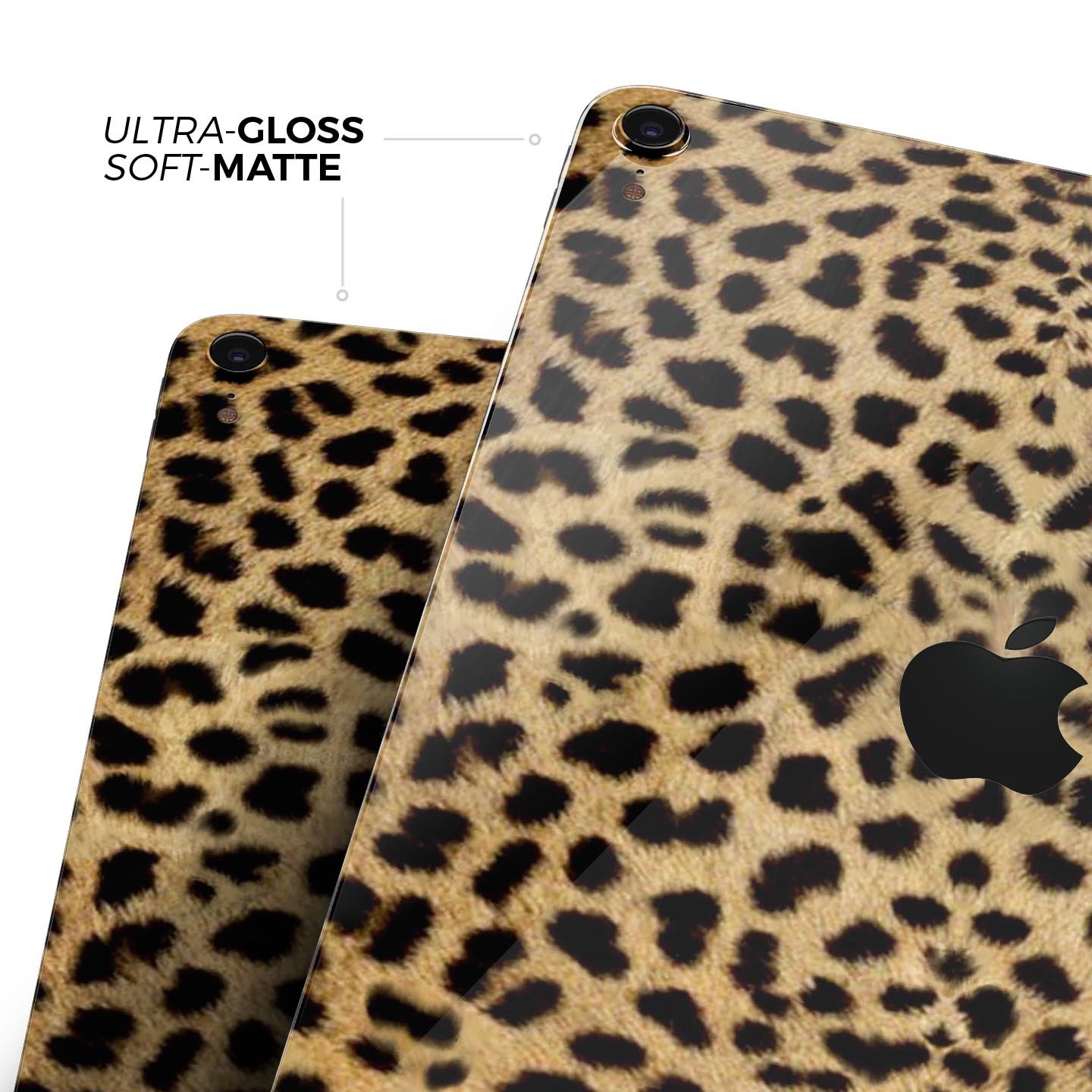 Orange Cheetah Fur Pattern skin decal for Apple iPad, showcasing vibrant colors and a stylish design.