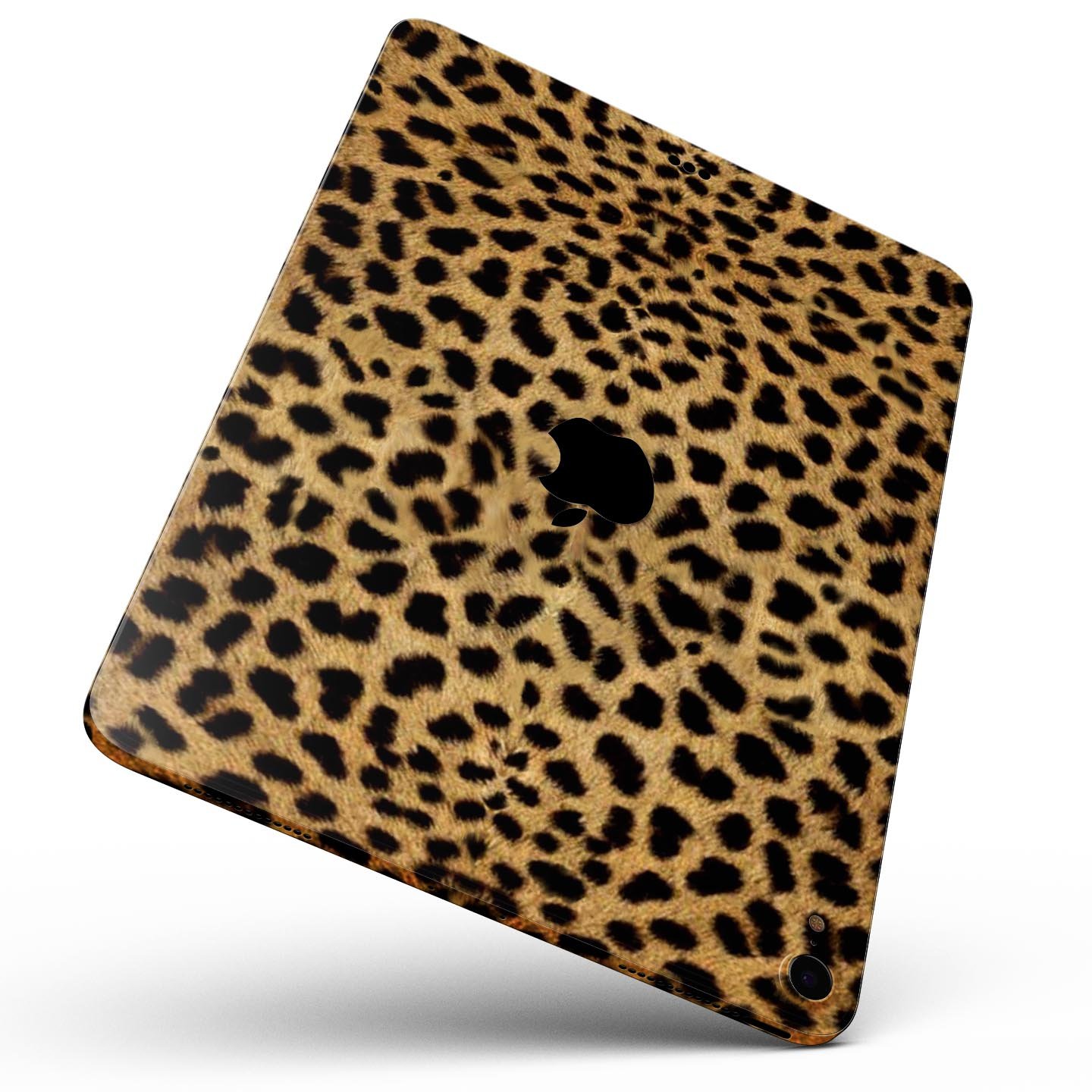 Orange Cheetah Fur Pattern skin decal for Apple iPad, showcasing vibrant colors and a stylish design.