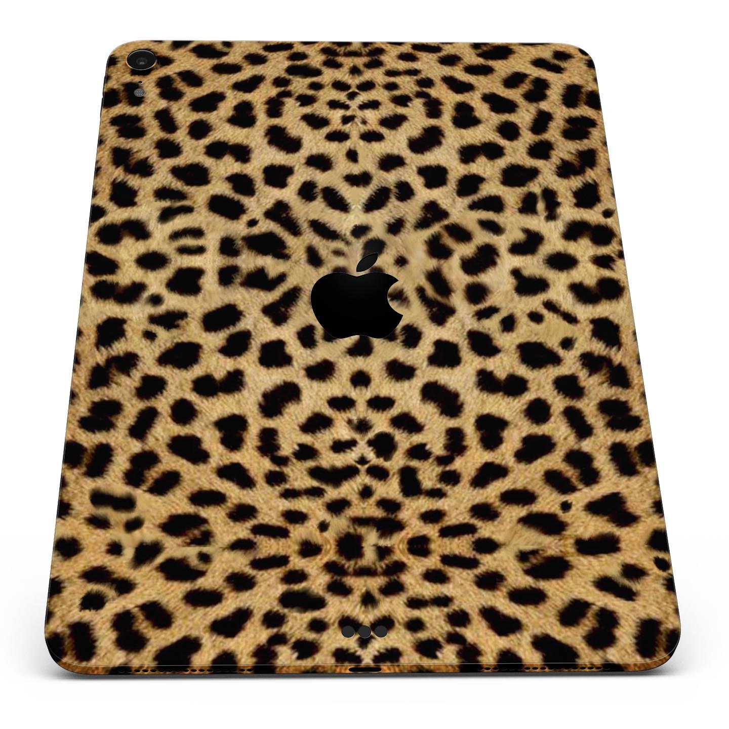 Orange Cheetah Fur Pattern skin decal for Apple iPad, showcasing vibrant colors and a stylish design.