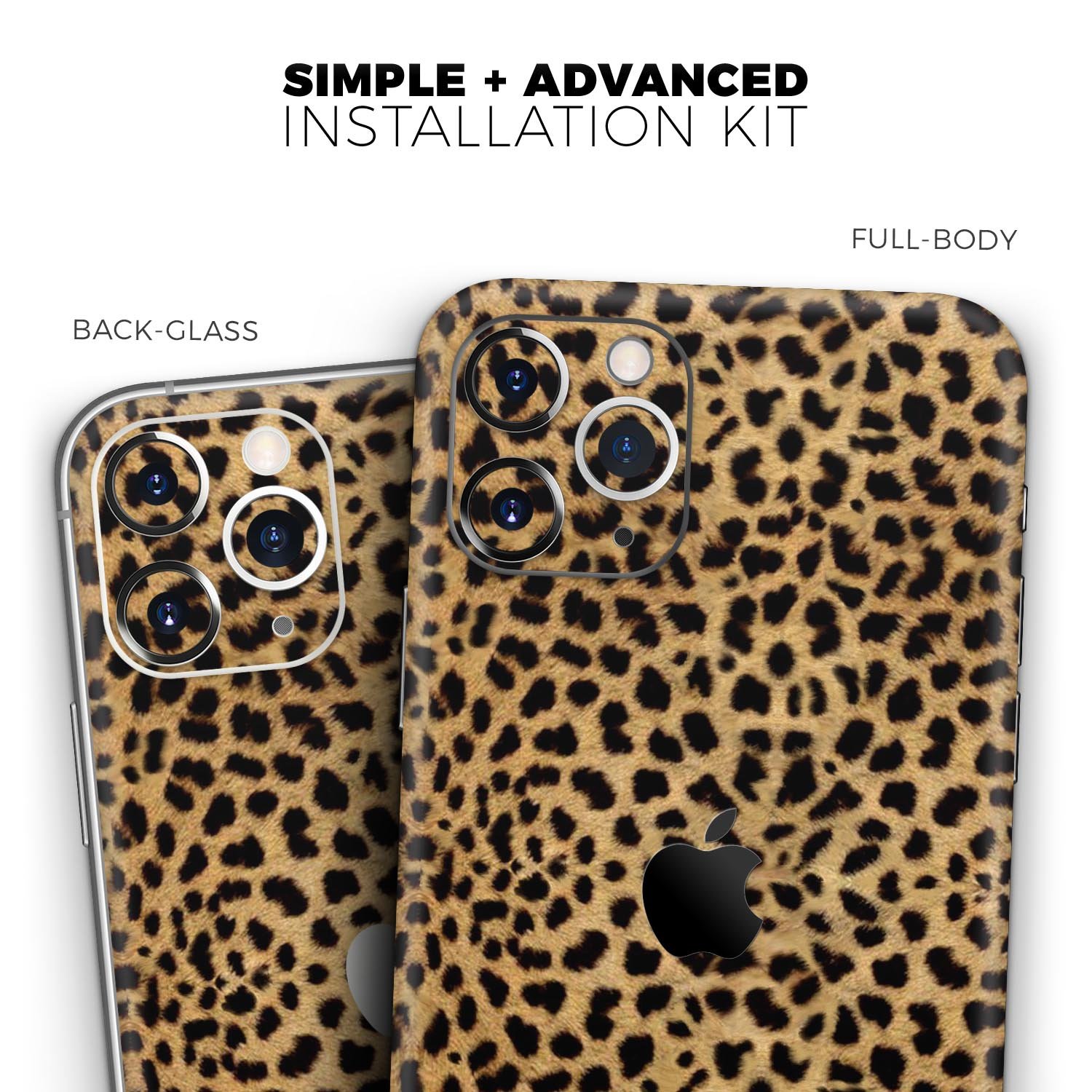 Orange Cheetah Fur Pattern Skin-Kit for Apple iPhone, showcasing vibrant colors and sleek design.