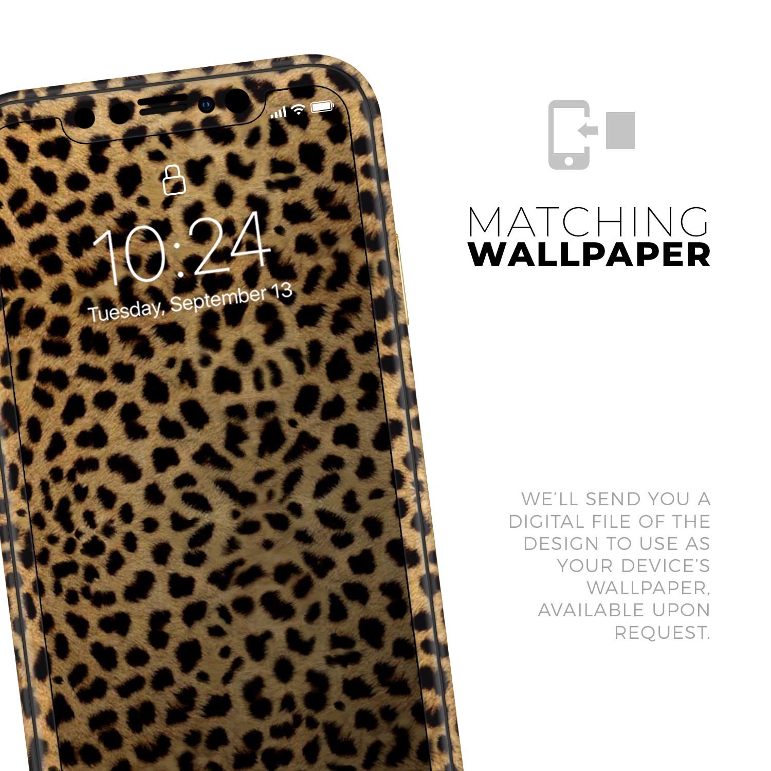 Orange Cheetah Fur Pattern Skin-Kit for Apple iPhone, showcasing vibrant colors and sleek design.