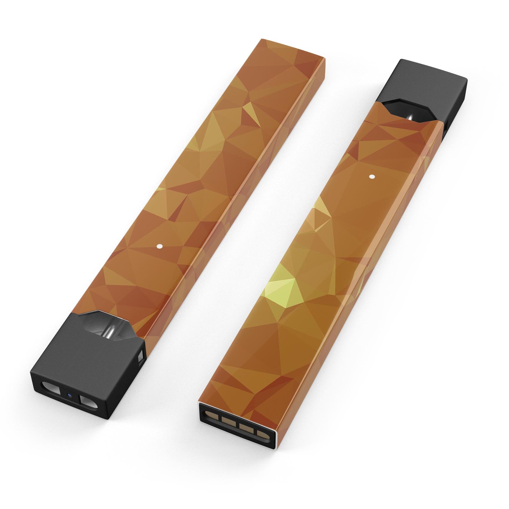 Orange Geometric V15 decal skin wrap for JUUL device, showcasing vibrant geometric patterns and premium finish.