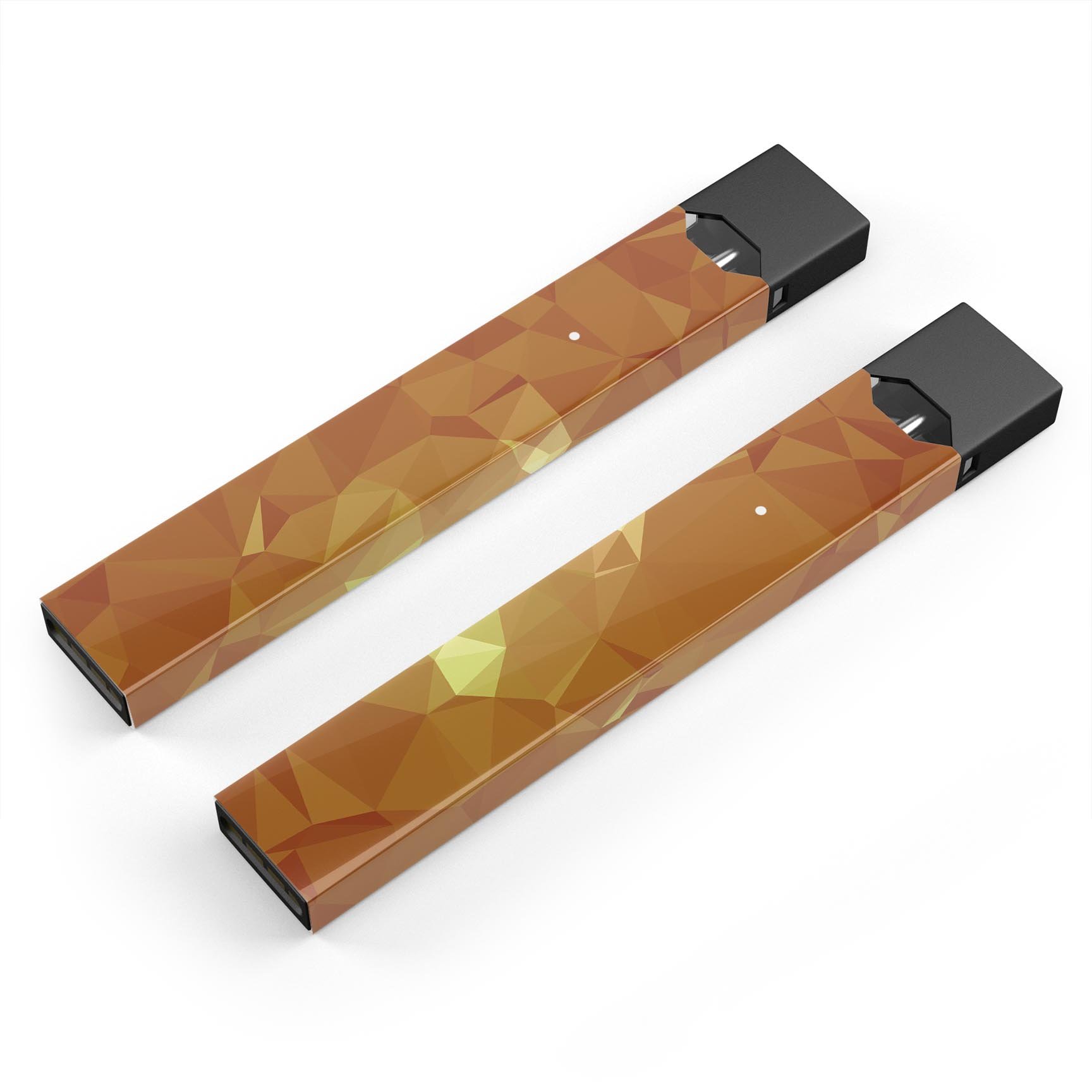 Orange Geometric V15 decal skin wrap for JUUL device, showcasing vibrant geometric patterns and premium finish.