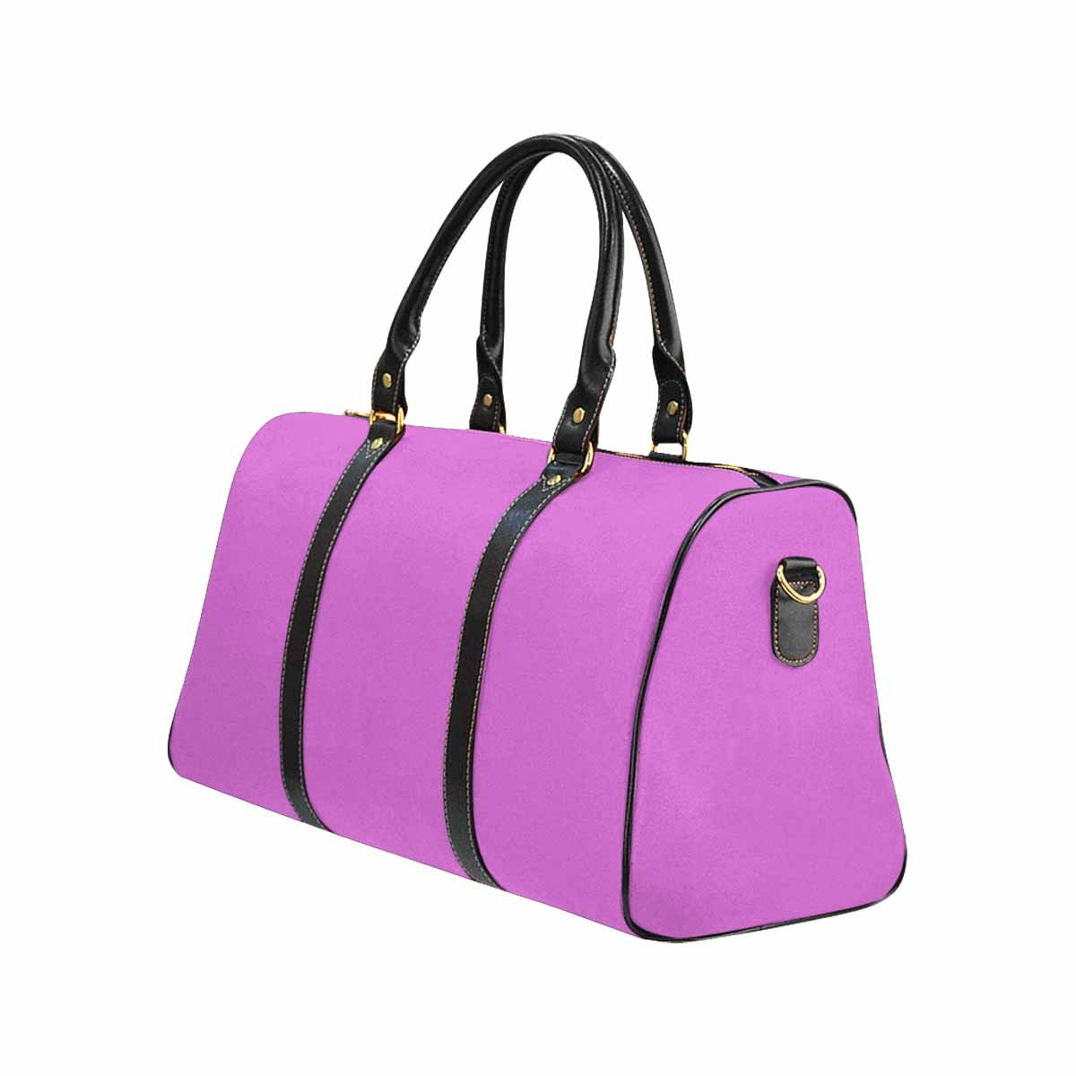 Orchid Purple Travel Bag with adjustable strap, showcasing its stylish design and spacious interior.