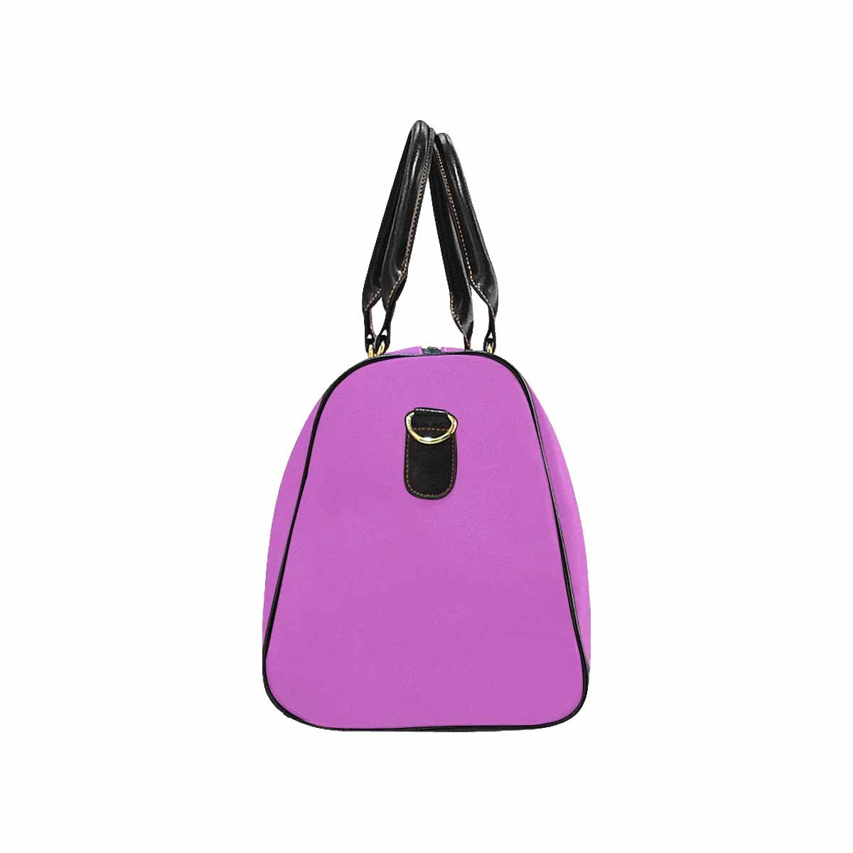 Orchid Purple Travel Bag with adjustable strap, showcasing its stylish design and spacious interior.