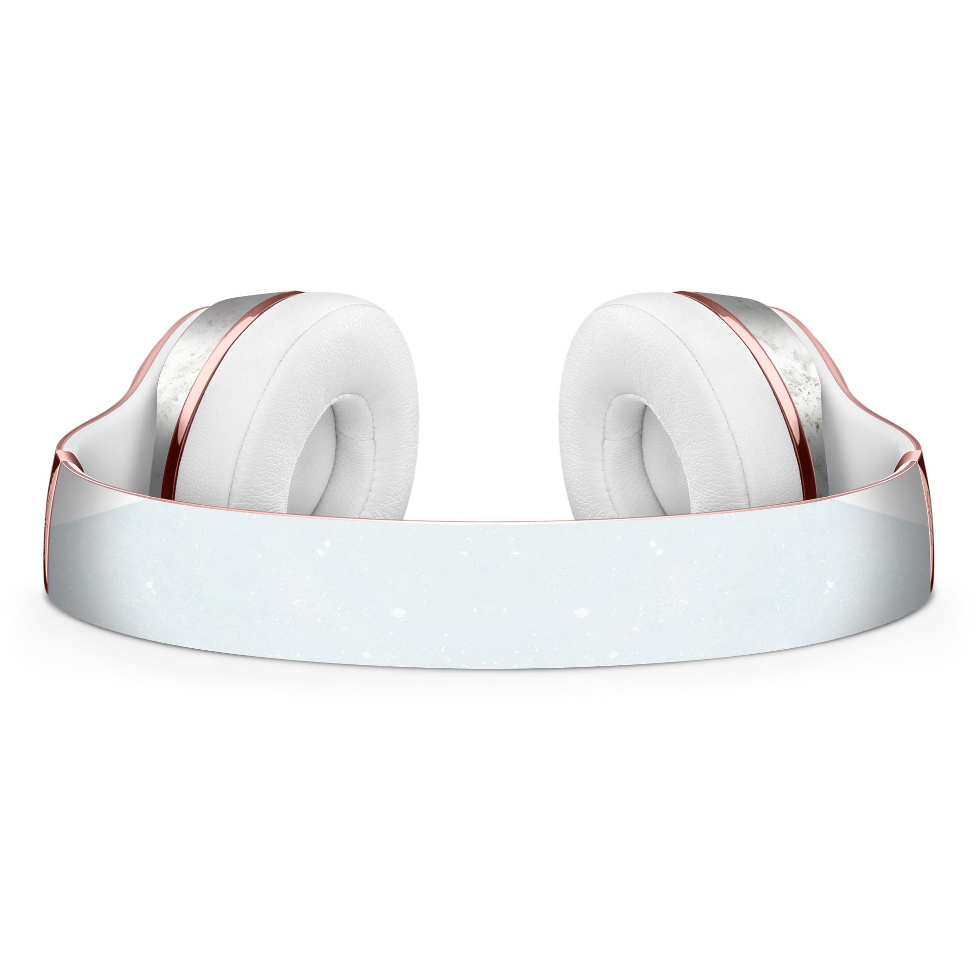 Pale blue and white marble skin kit for Beats by Dre Solo 3 Wireless Headphones, showcasing a stylish design and precise fit.