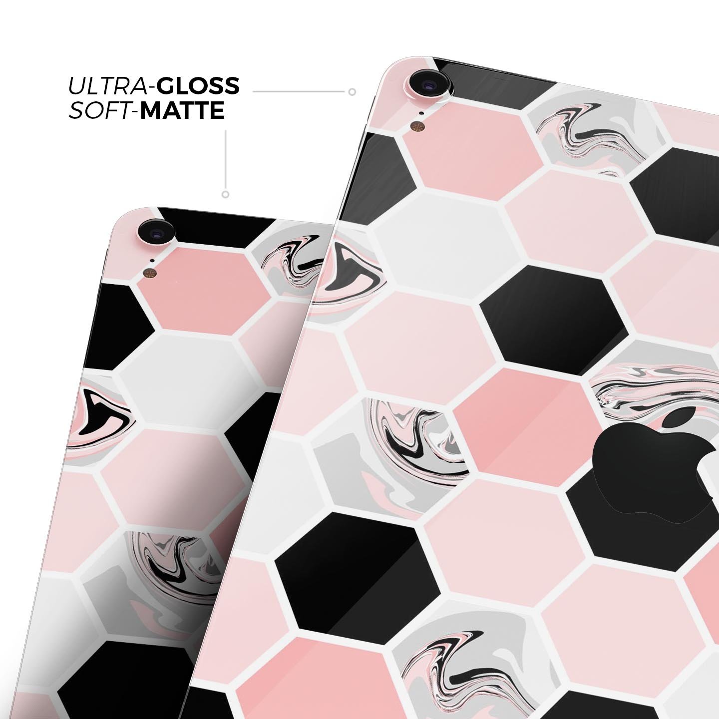 Pale Pink Hex full body skin decal for Apple iPad Pro 12.9", showcasing its stylish design and premium finish.