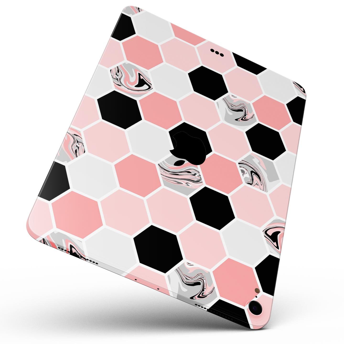 Pale Pink Hex full body skin decal for Apple iPad Pro 12.9", showcasing its stylish design and premium finish.