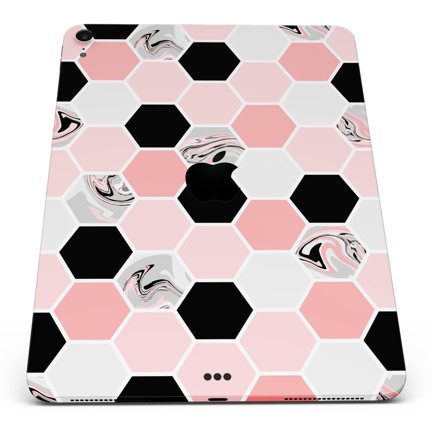 Pale Pink Hex full body skin decal for Apple iPad Pro 12.9", showcasing its stylish design and premium finish.