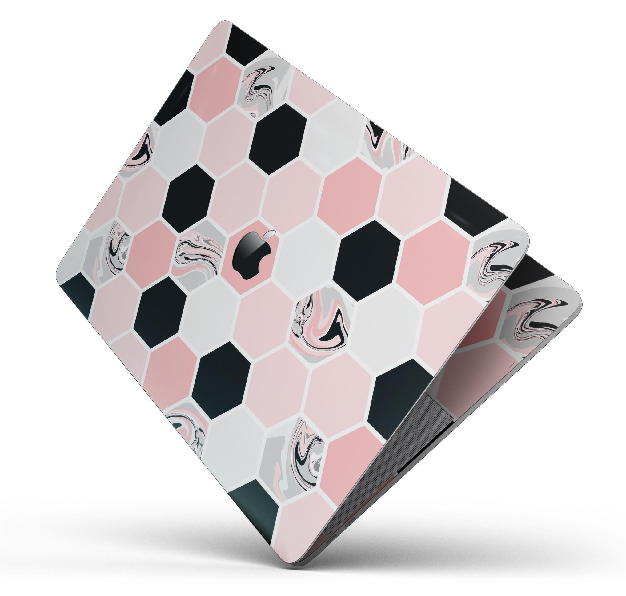 Pale Pink Hex Skin Decal Wrap Kit for Apple MacBook, showcasing a stylish design and premium vinyl material.