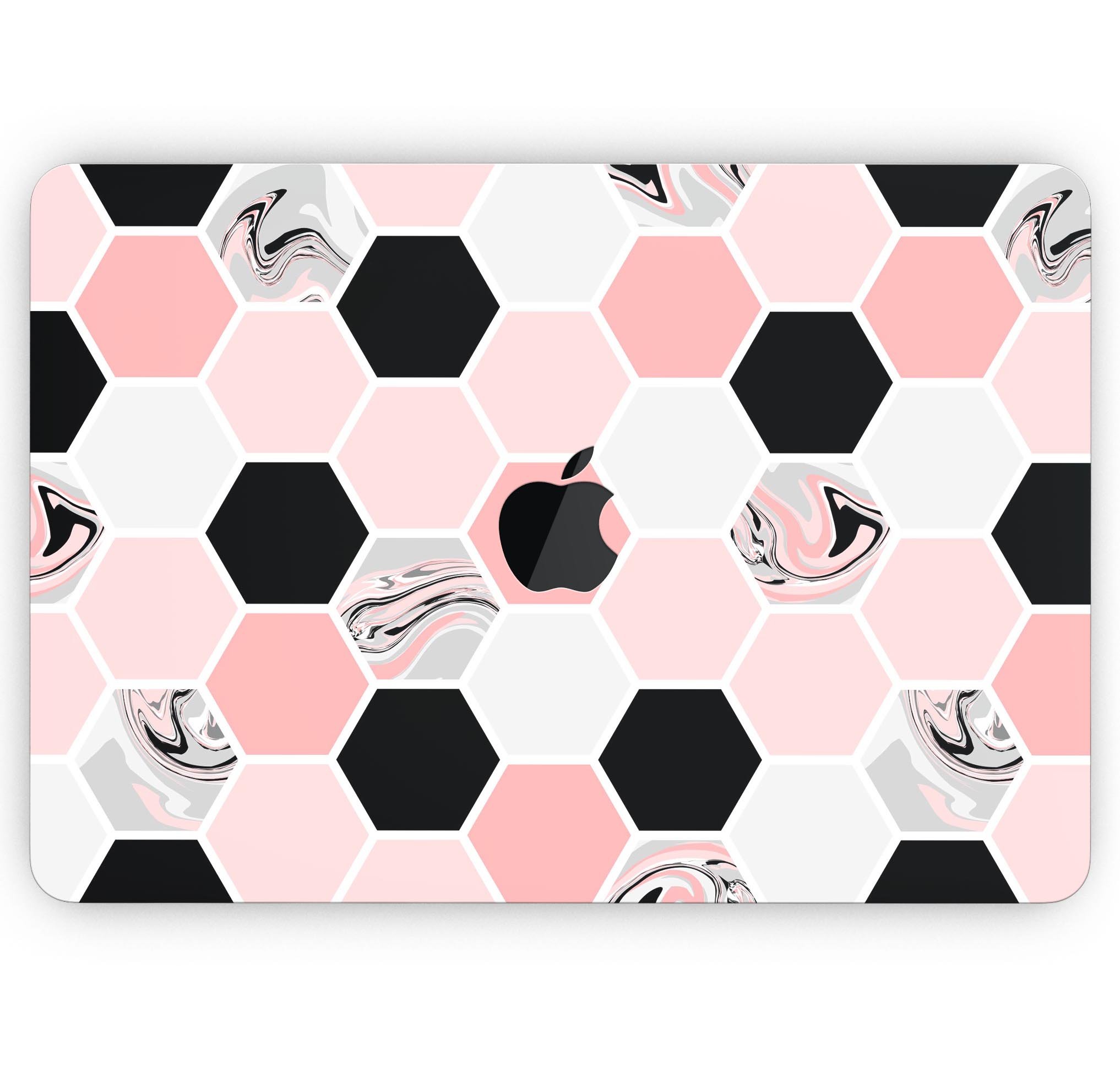 Pale Pink Hex Skin Decal Wrap Kit for Apple MacBook, showcasing a stylish design and premium vinyl material.