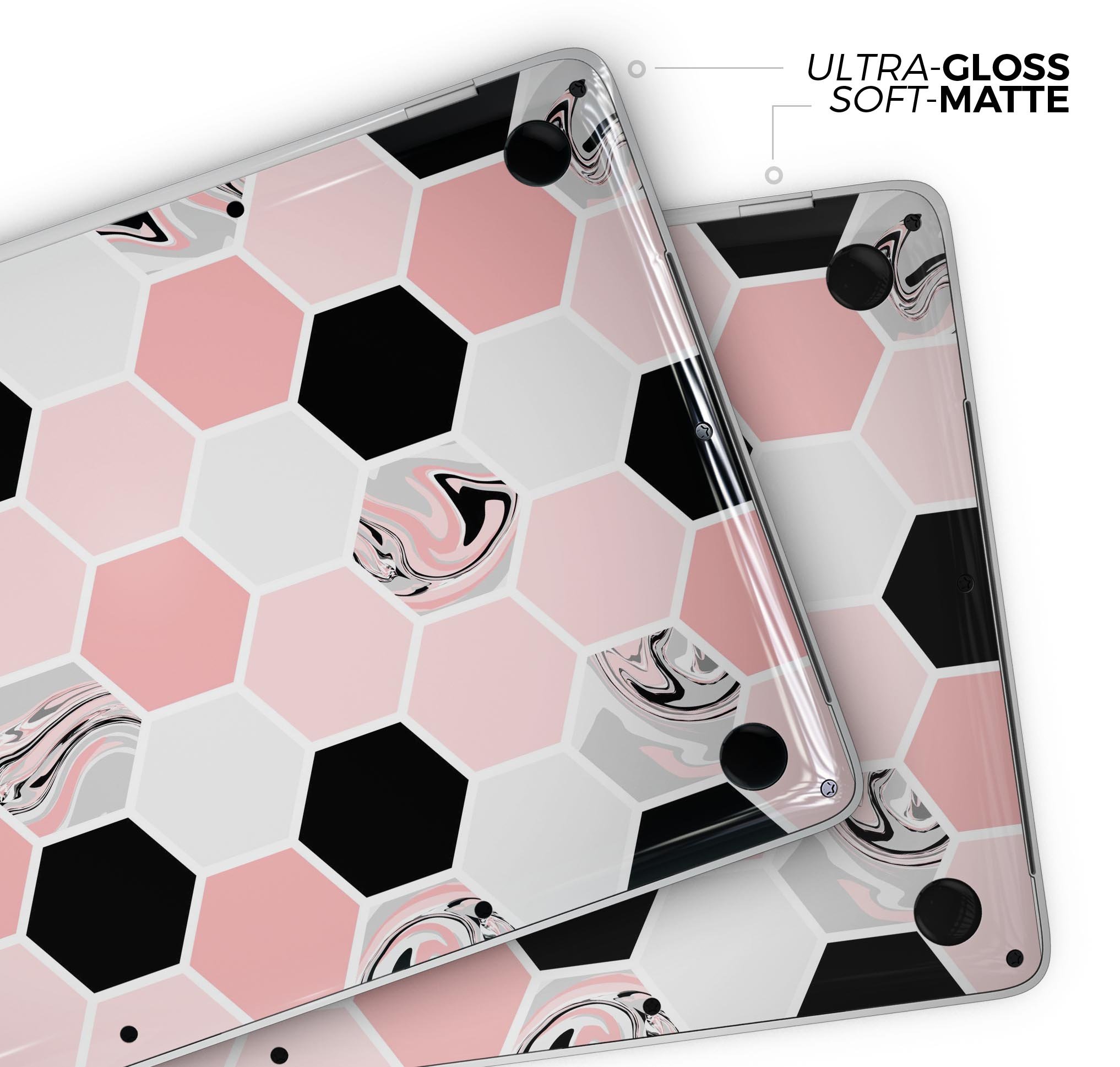 Pale Pink Hex Skin Decal Wrap Kit for Apple MacBook, showcasing a stylish design and premium vinyl material.