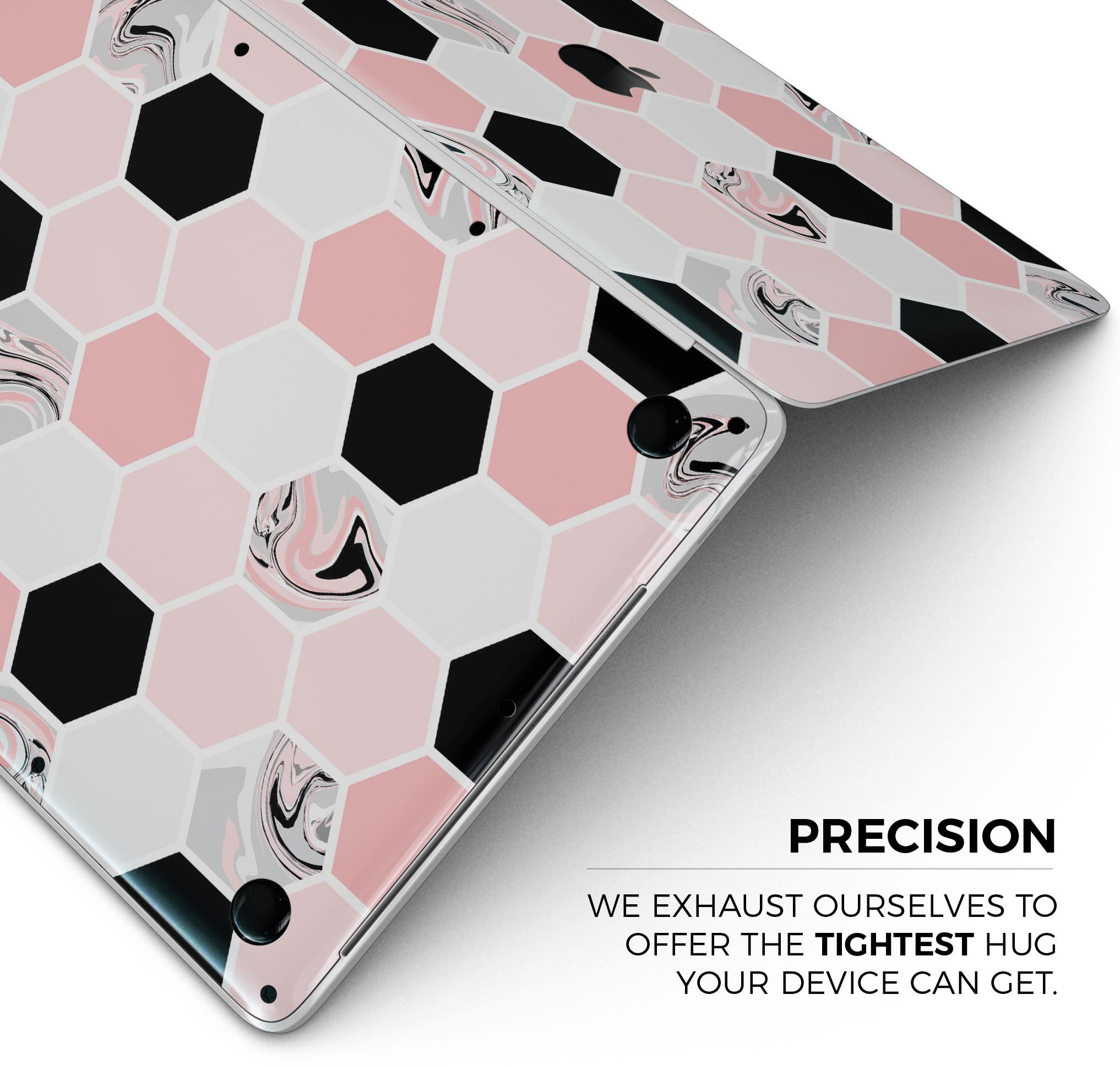 Pale Pink Hex Skin Decal Wrap Kit for Apple MacBook, showcasing a stylish design and premium vinyl material.