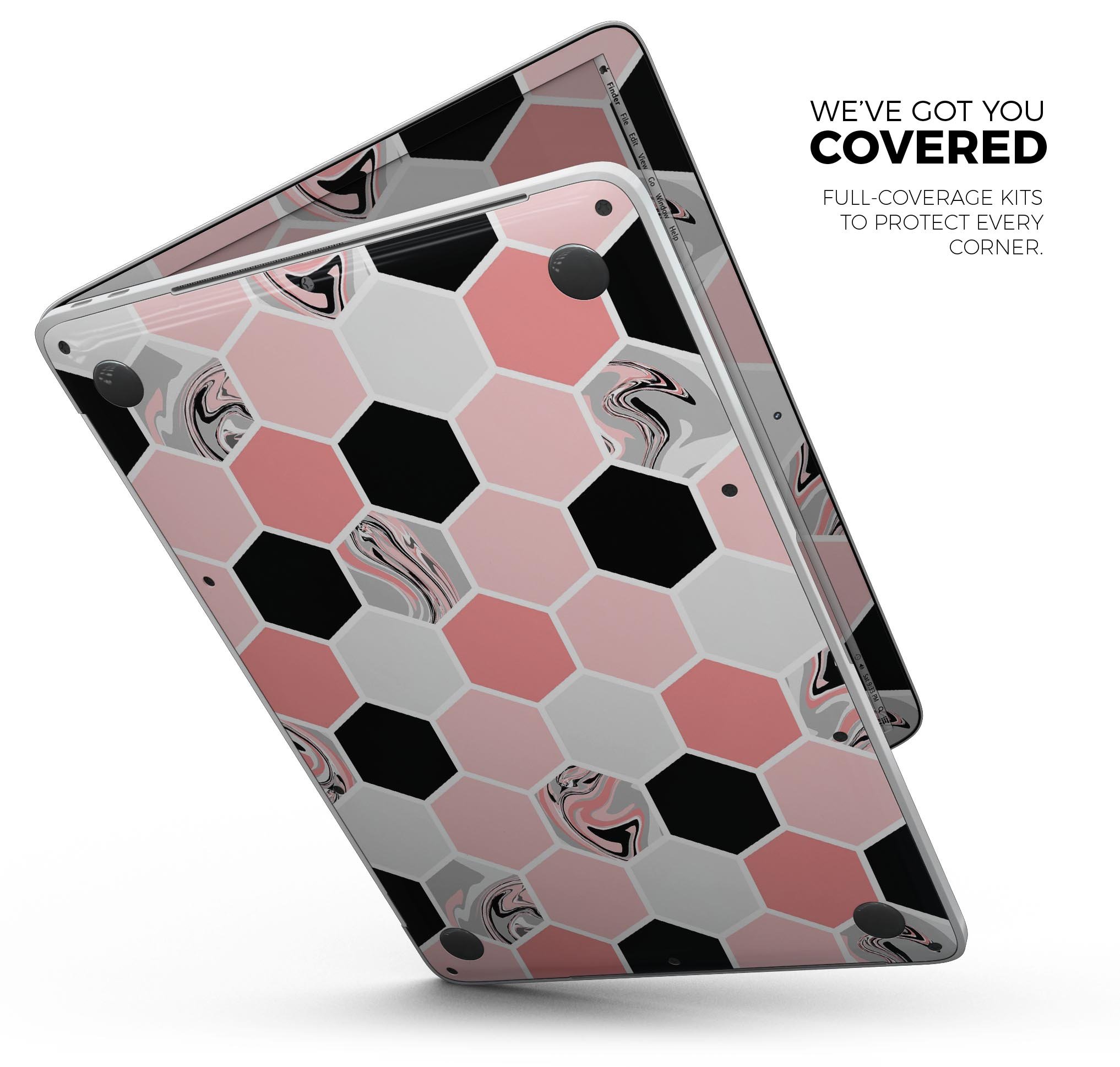 Pale Pink Hex Skin Decal Wrap Kit for Apple MacBook, showcasing a stylish design and premium vinyl material.