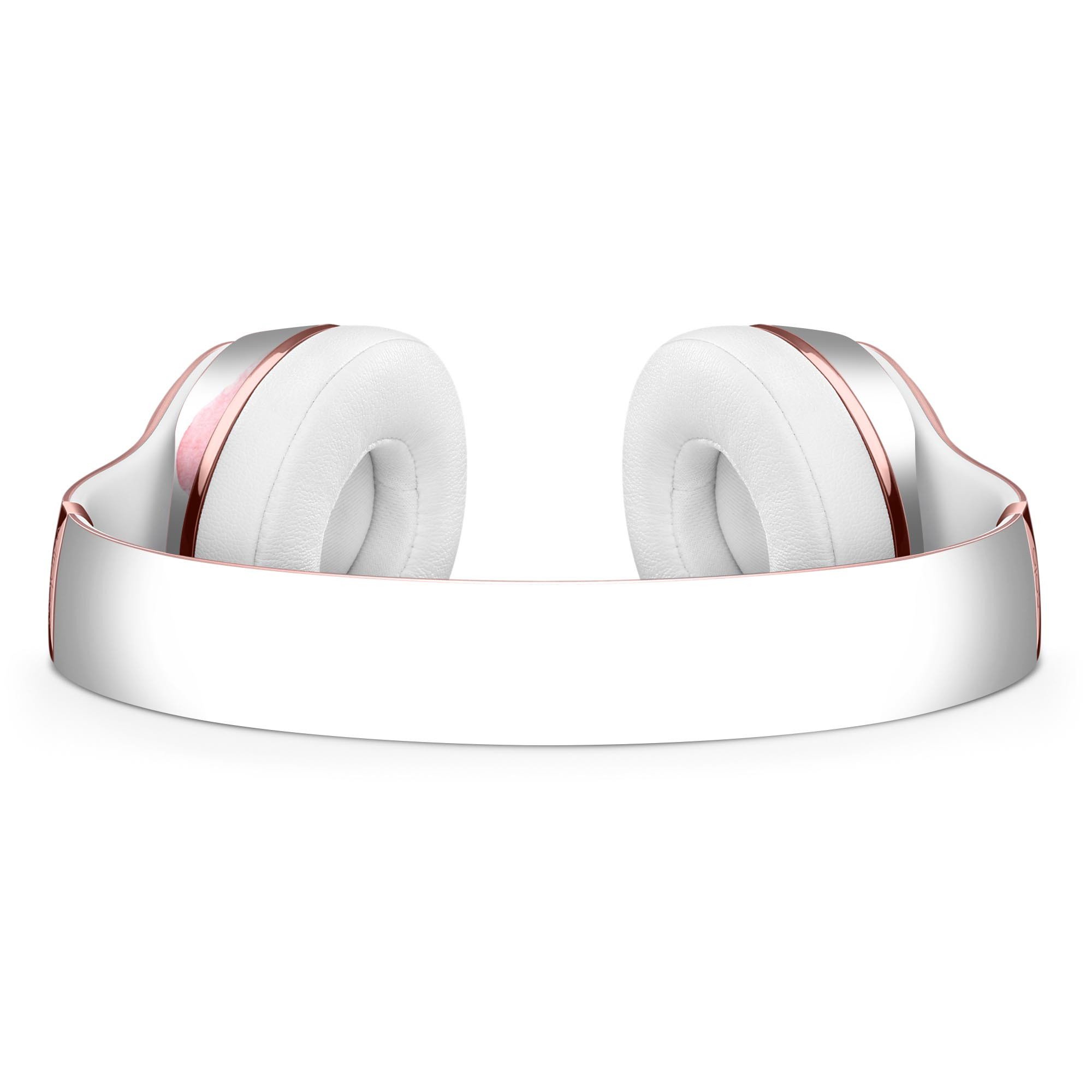 Pale pink watercolor hibiscus skin for Beats by Dre Solo 3 Wireless Headphones, showcasing vibrant floral design.