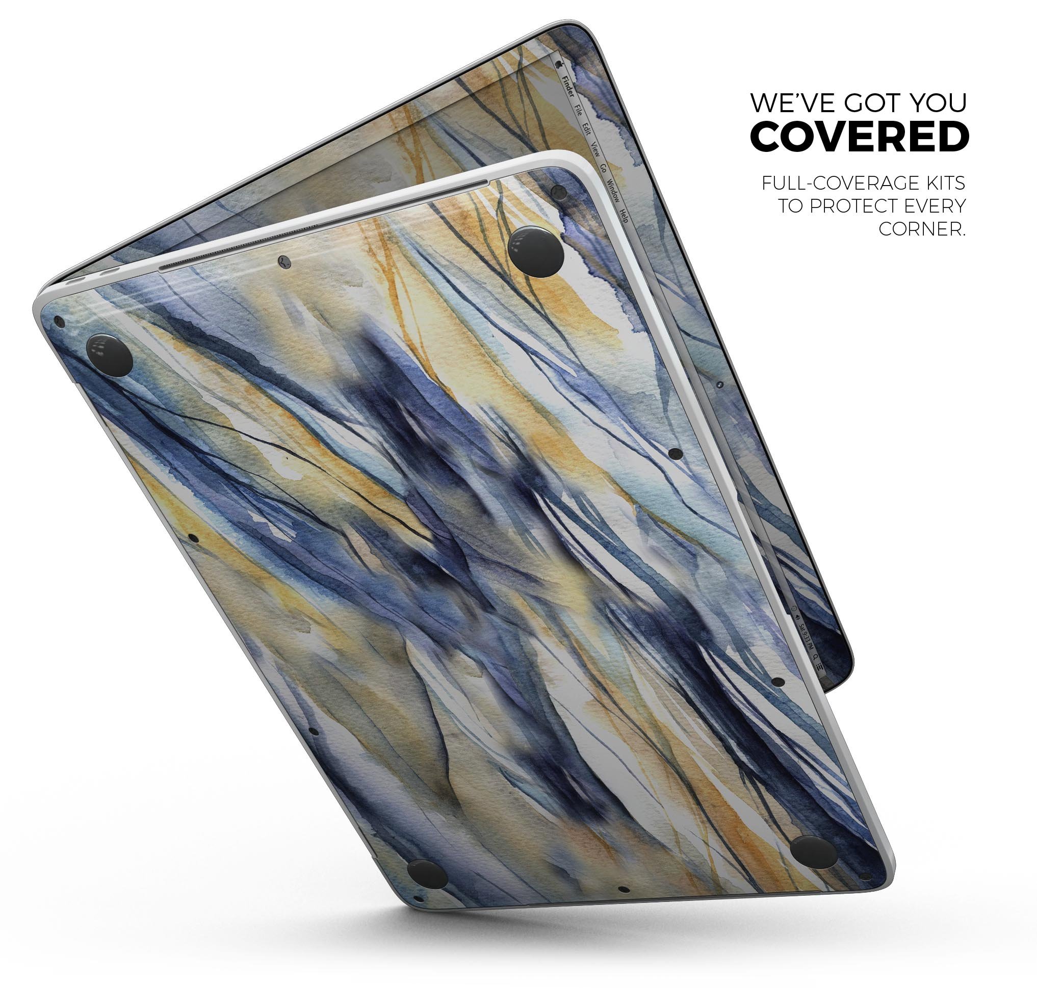 Papered Slate Skin Decal Wrap Kit for Apple MacBook, showcasing a sleek design and premium vinyl material.