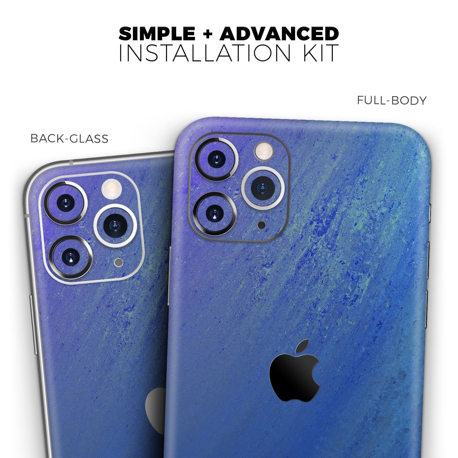 Pastel Blue Surface Skin-Kit for Apple iPhone 14, showcasing a sleek design and premium vinyl material.