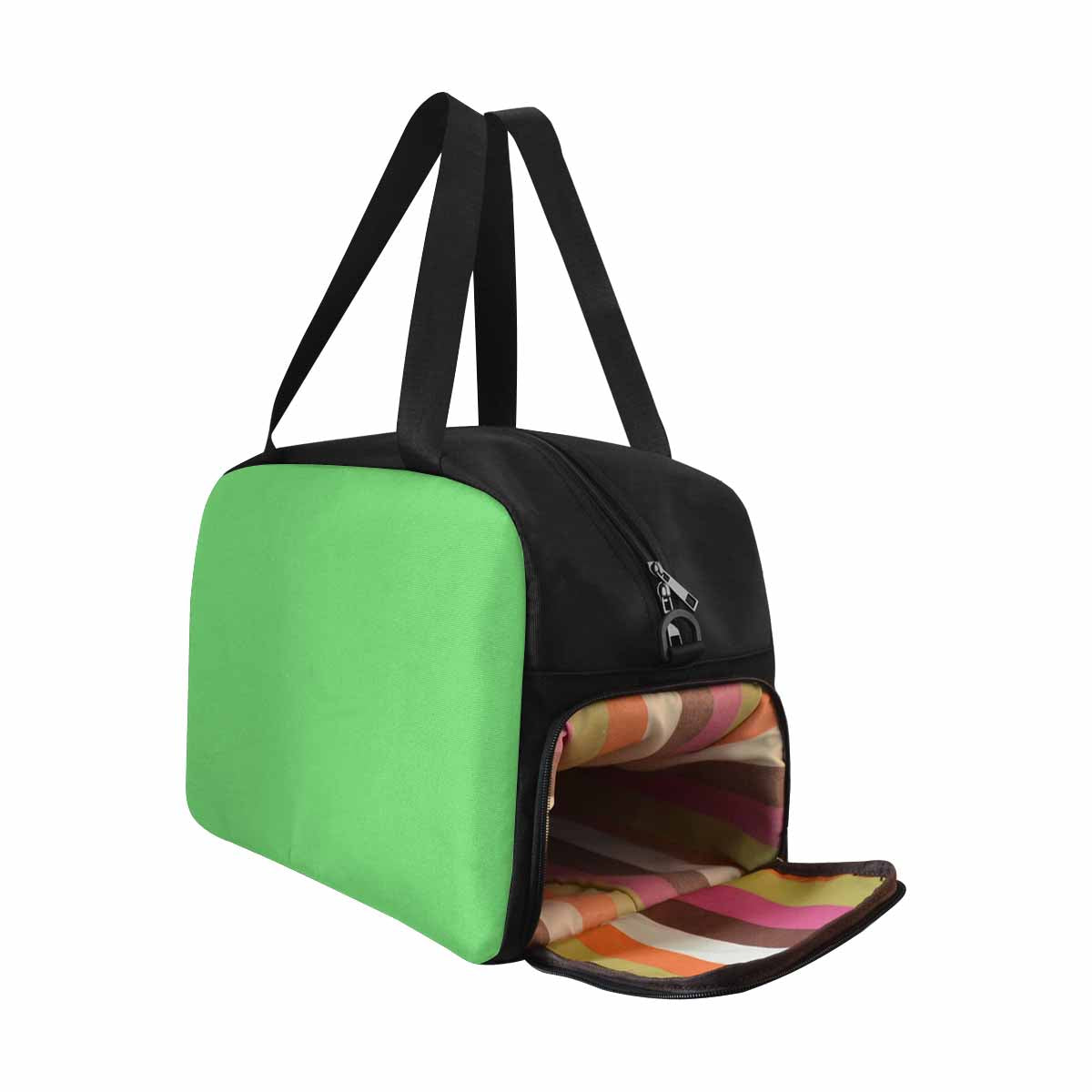 Pastel green tote and crossbody travel bag made from durable nylon, featuring spacious compartments and adjustable strap.