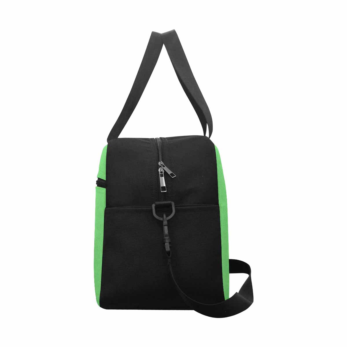 Pastel green tote and crossbody travel bag made from durable nylon, featuring spacious compartments and adjustable strap.