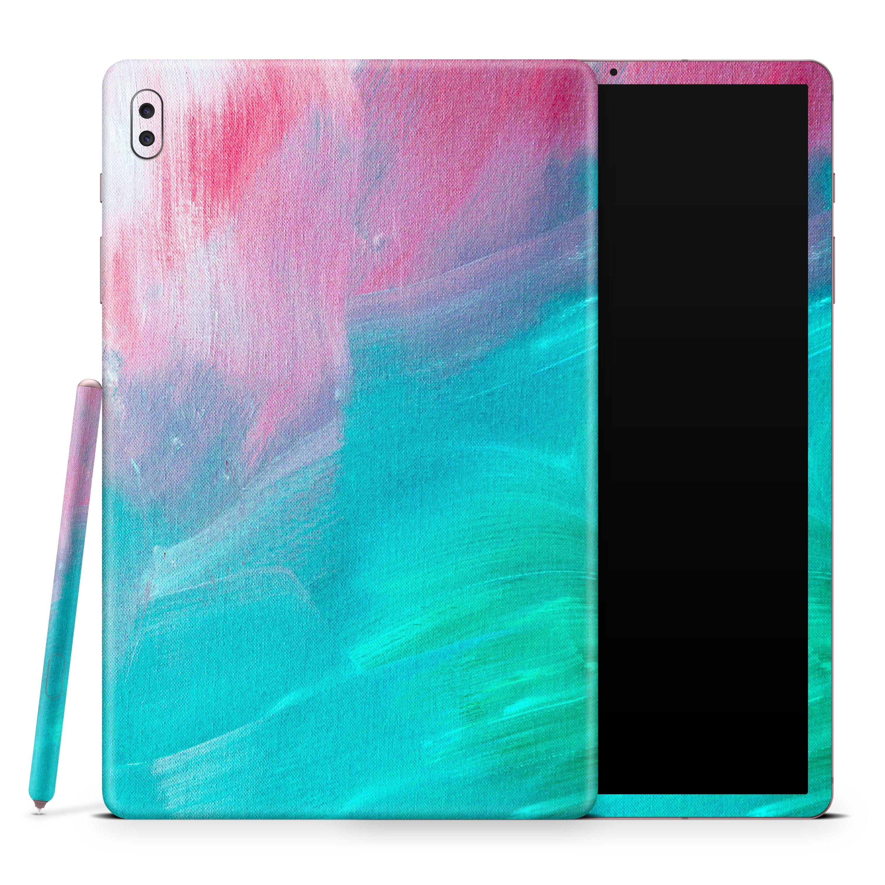 Pastel Marble Surface Skin Decal Wrap Kit for Samsung Galaxy Tablet, showcasing a stylish marble design with a soft-touch finish.