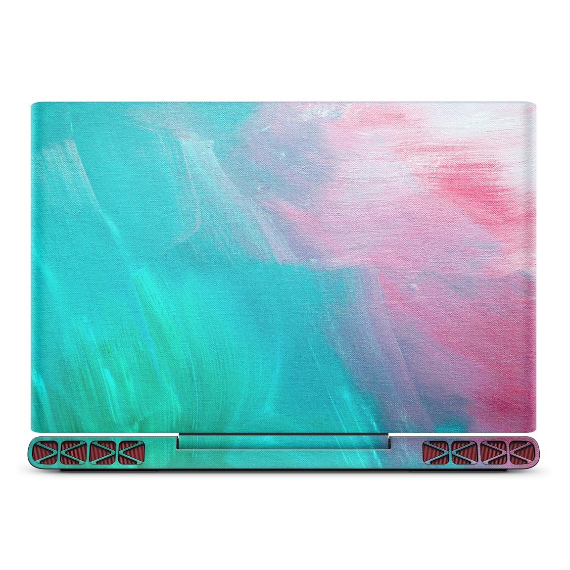 Pastel Marble Surface Full Body Skin Decal Wrap Kit for Dell Inspiron 15 7000, showcasing a stylish marble design with a matte finish.