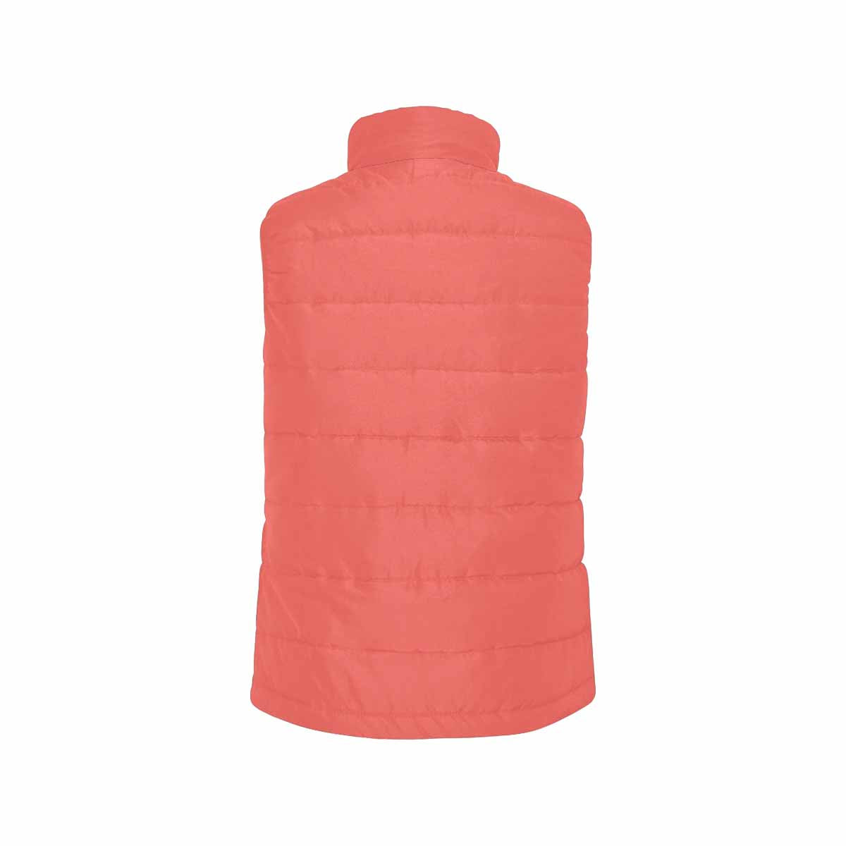 Pastel Red Men's Padded Vest featuring a quilted design and zipper closure, perfect for layering in colder weather.