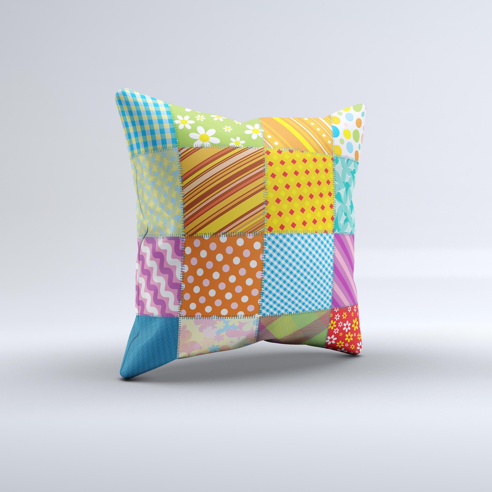 Handcrafted Ink-Fuzed Decorative Throw Pillow with unique patterns, made in Virginia, featuring high thread count fabric and soft polyester filling.