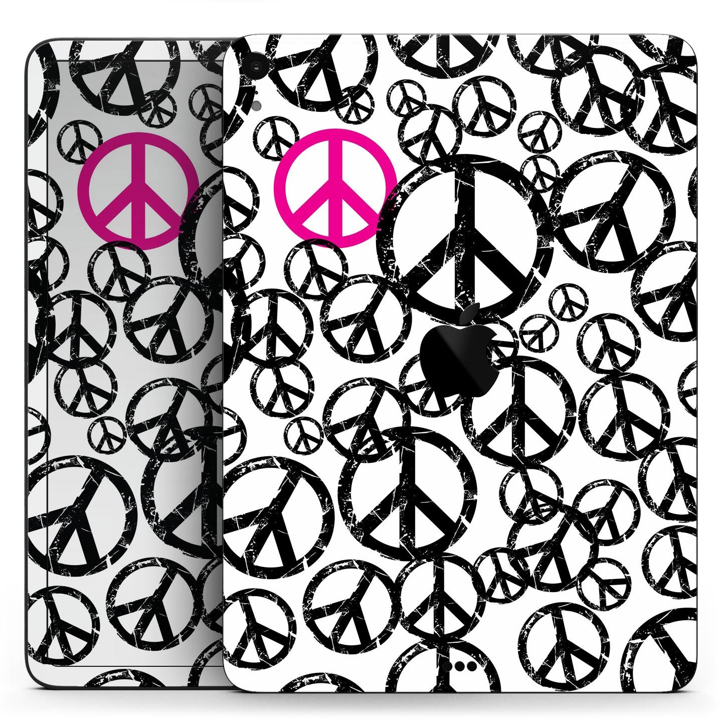 Peace Collage full body skin decal for Apple iPad Pro 12.9", showcasing vibrant colors and intricate design.