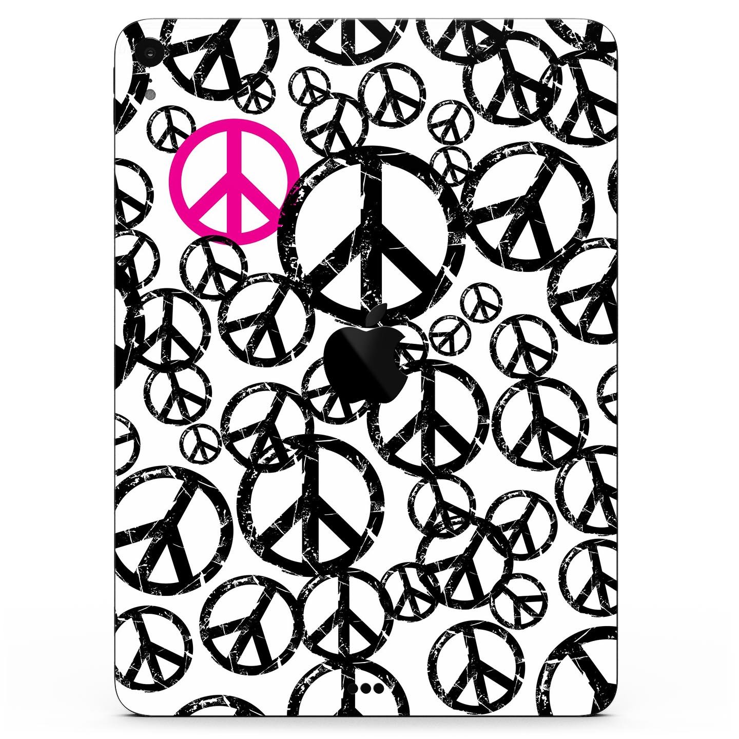 Peace Collage full body skin decal for Apple iPad Pro 12.9", showcasing vibrant colors and intricate design.