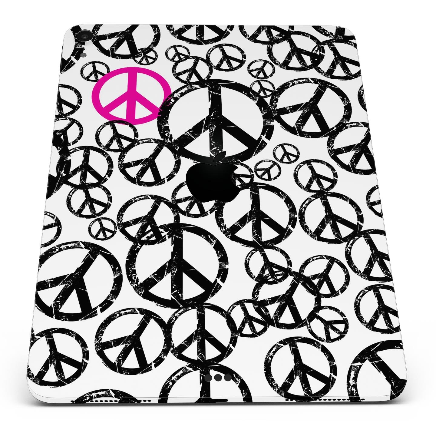 Peace Collage full body skin decal for Apple iPad Pro 12.9", showcasing vibrant colors and intricate design.