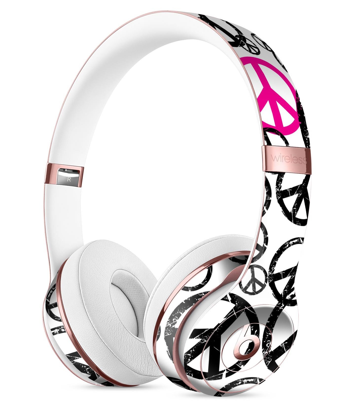 Peace Collage Full-Body Skin Kit for Beats by Dre Solo 3 Wireless, featuring vibrant design and premium vinyl material.