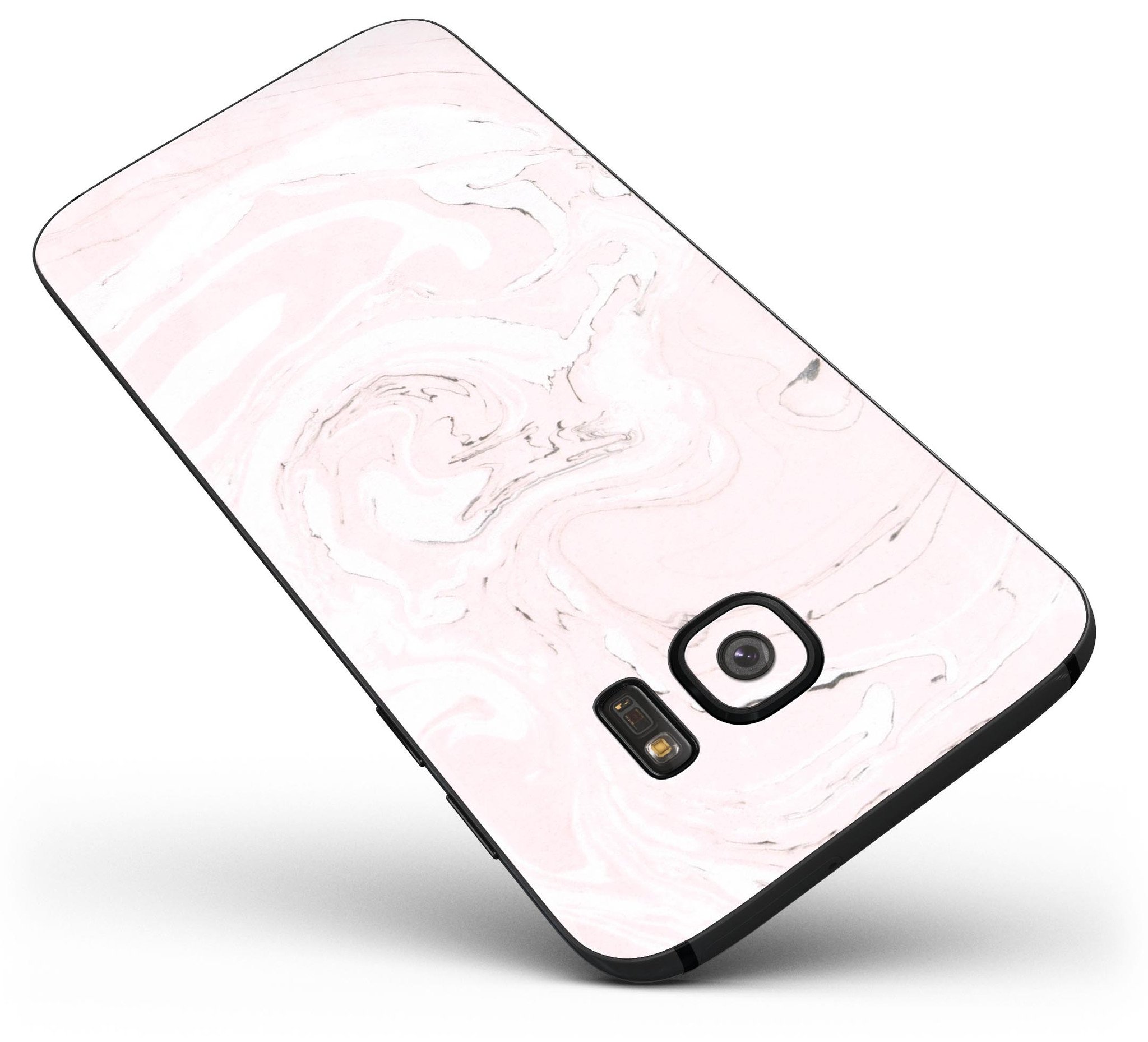 Pink 10 Textured Marble Full Body Skin-Kit for Samsung Galaxy S7, showcasing its stylish design and premium vinyl material.