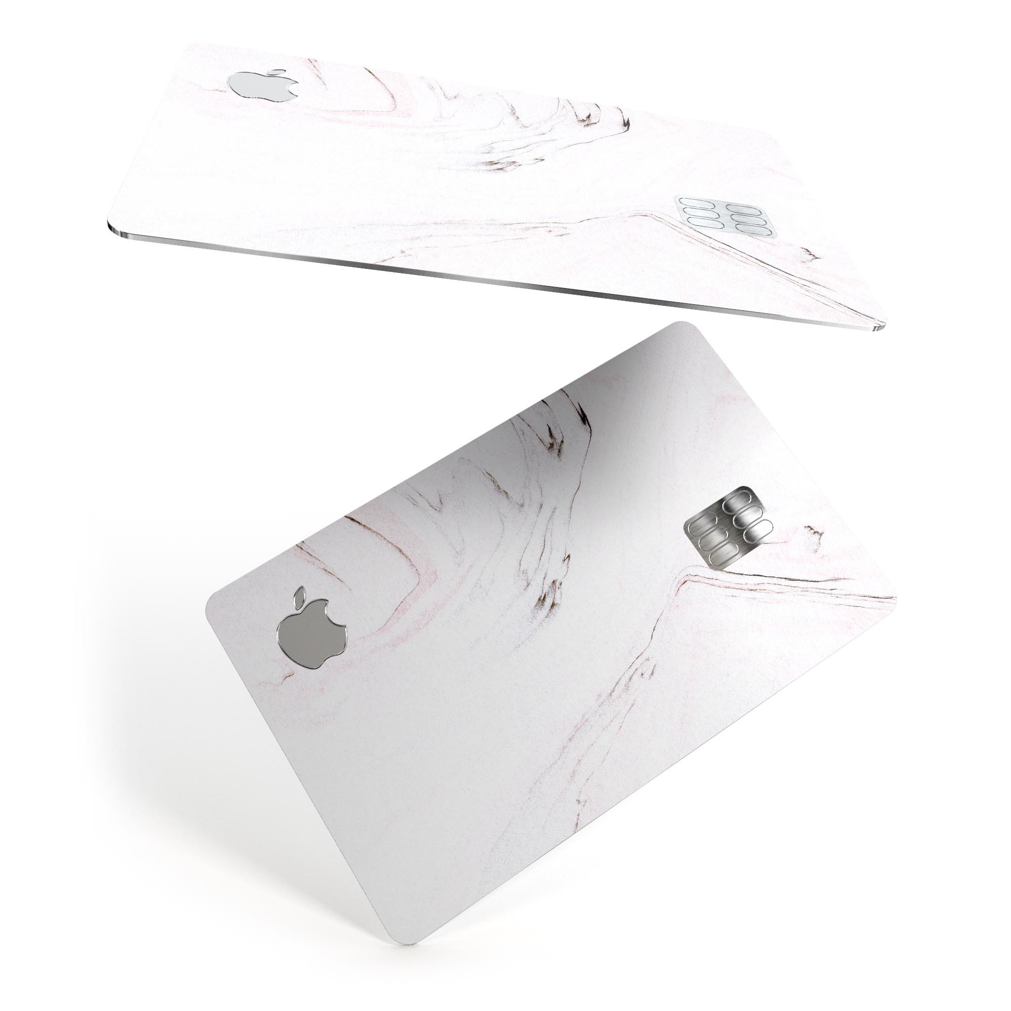 Pink 10 Textured Marble skin for Apple Card, showcasing premium vinyl material and stylish design.