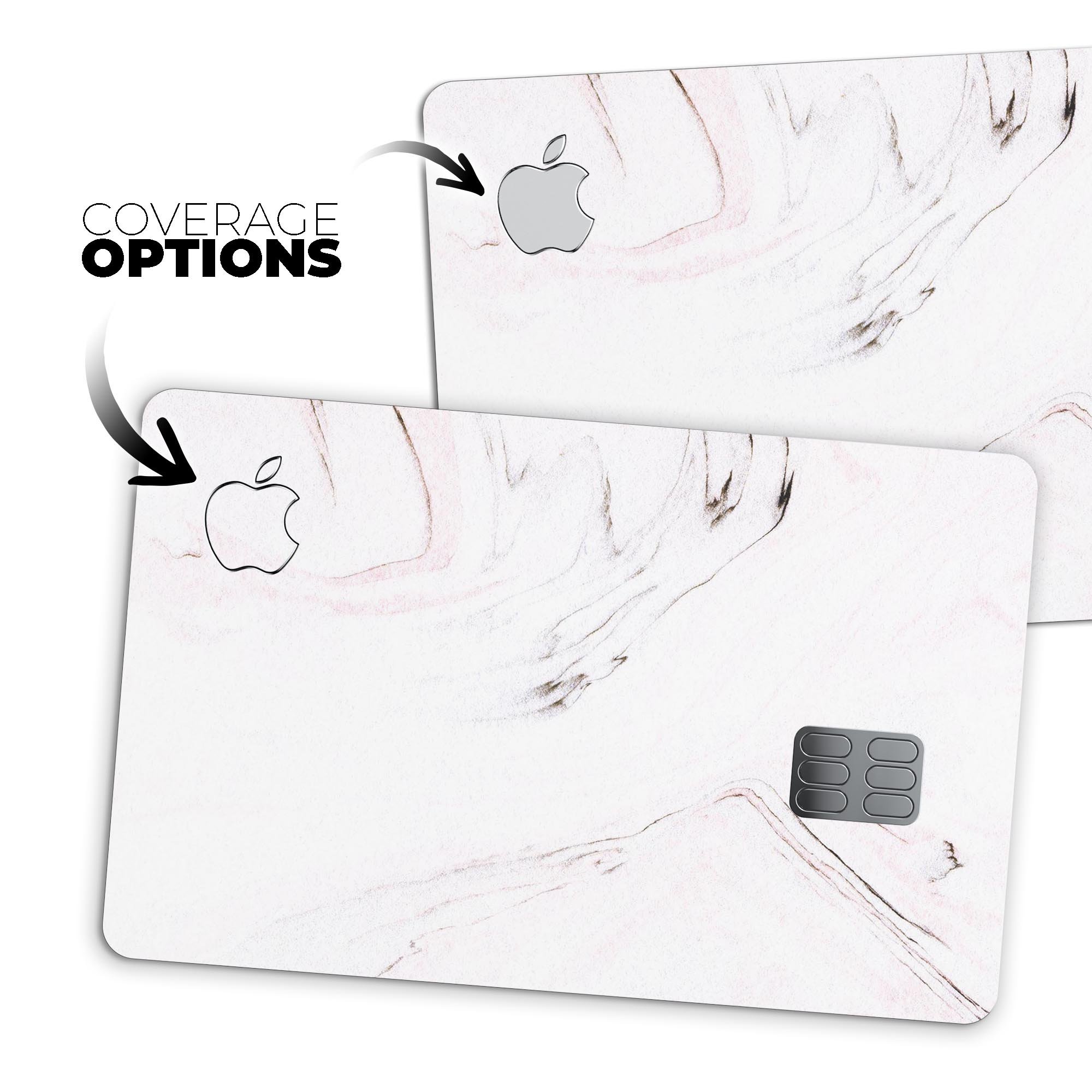 Pink 10 Textured Marble skin for Apple Card, showcasing premium vinyl material and stylish design.