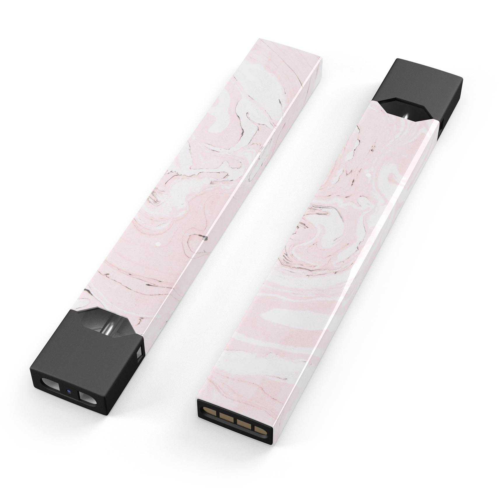 Pink 19 Textured Marble skin-wrap sticker designed for JUUL vaping device, showcasing a stylish marble pattern.