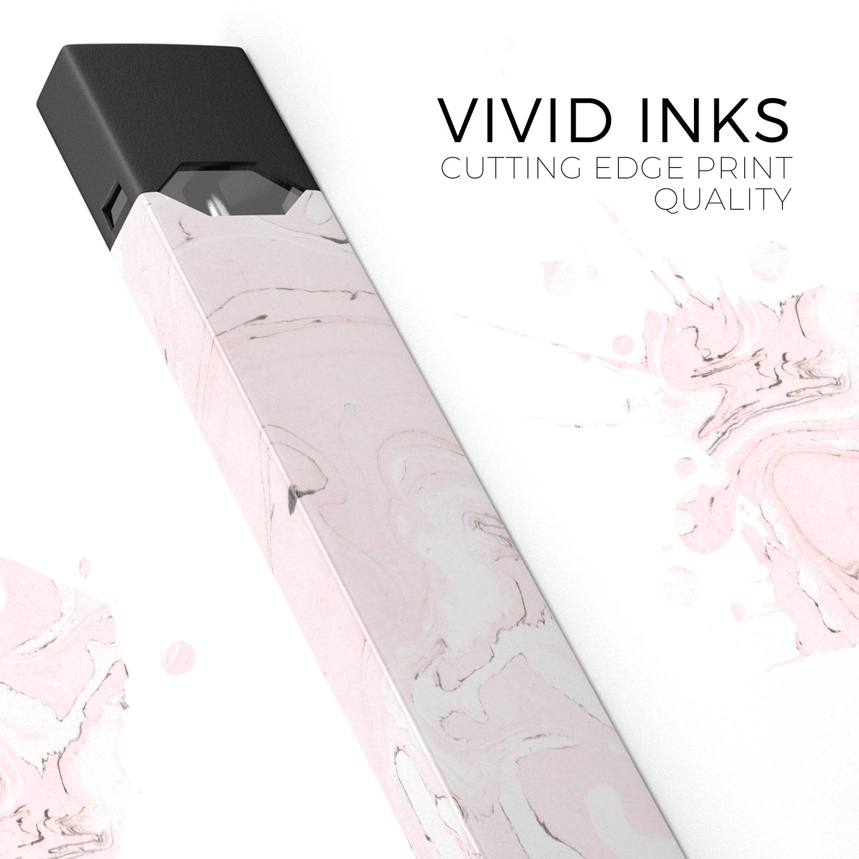 Pink 19 Textured Marble skin-wrap sticker designed for JUUL vaping device, showcasing a stylish marble pattern.