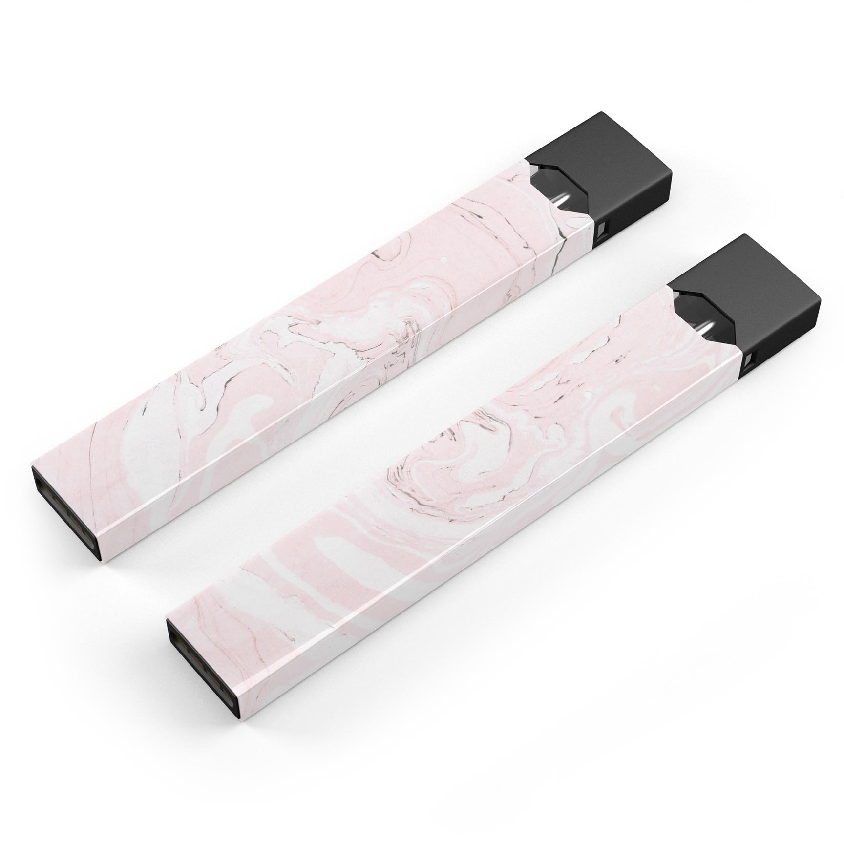 Pink 19 Textured Marble skin-wrap sticker designed for JUUL vaping device, showcasing a stylish marble pattern.