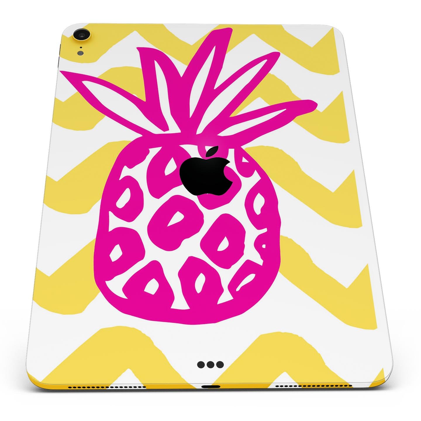 Pink and Yellow Pineapple skin decal for Apple iPad, showcasing vibrant colors and a stylish design.