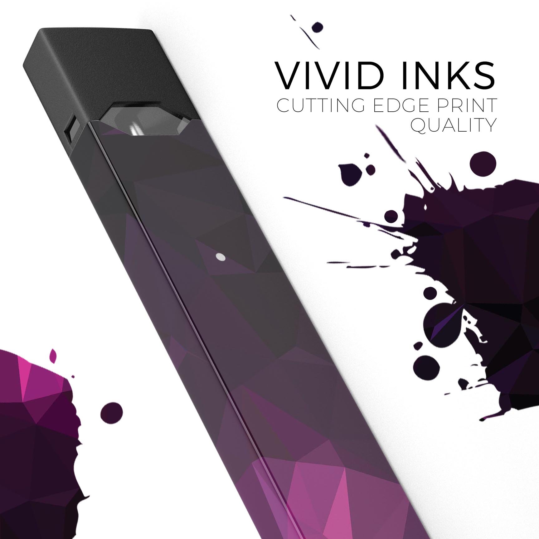 Pink Geometric V10 skin-wrap sticker designed for JUUL vaping device, showcasing a stylish geometric pattern.