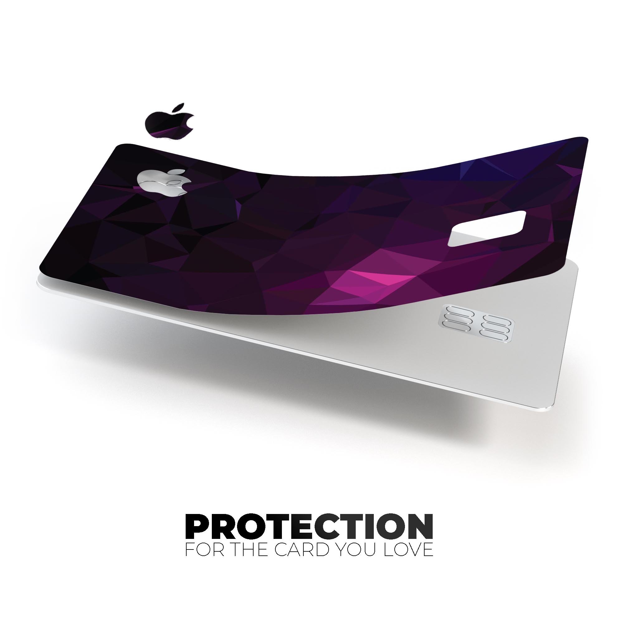 Pink Geometric V10 decal skin for Apple Card, showcasing a vibrant geometric design and premium vinyl material.