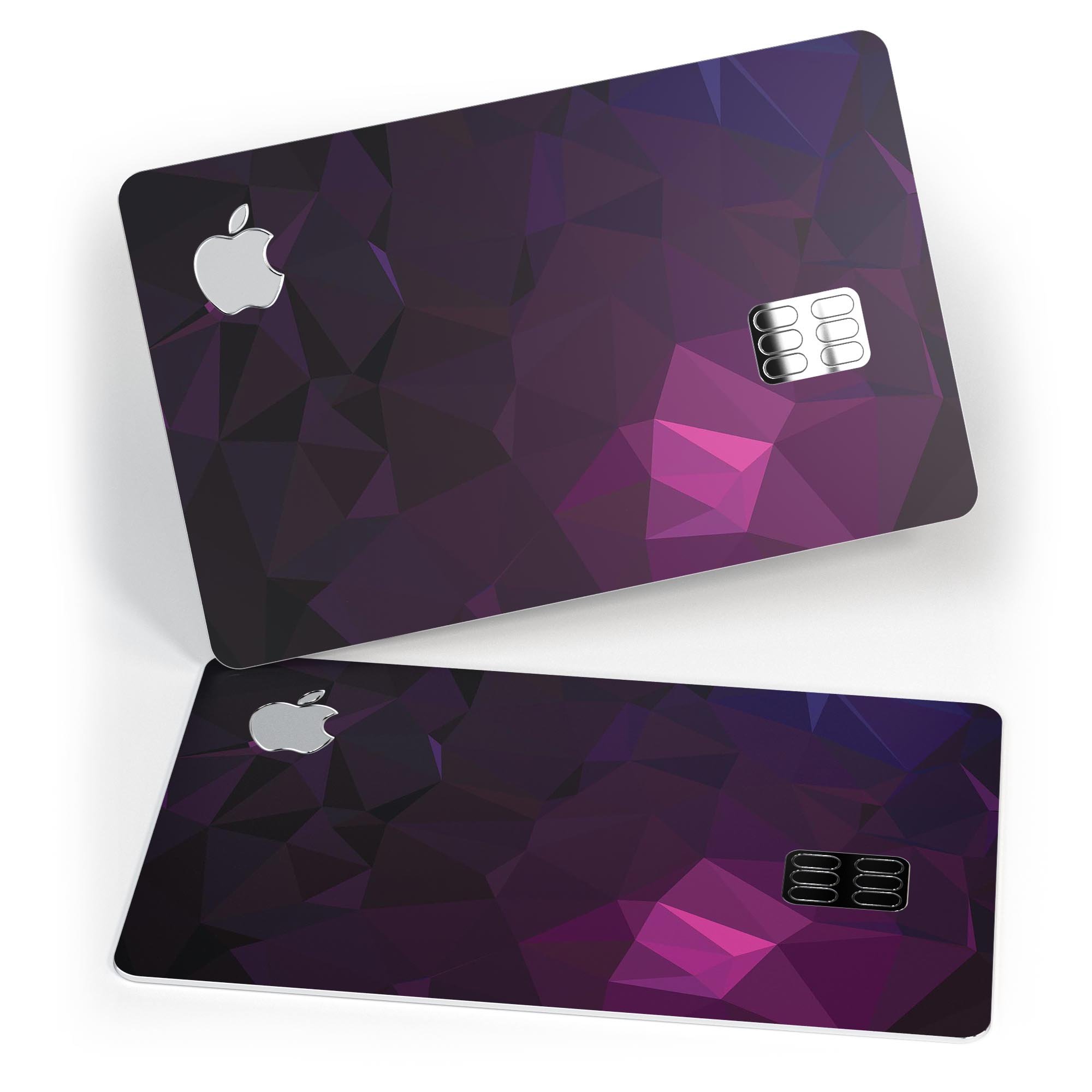 Pink Geometric V10 decal skin for Apple Card, showcasing a vibrant geometric design and premium vinyl material.