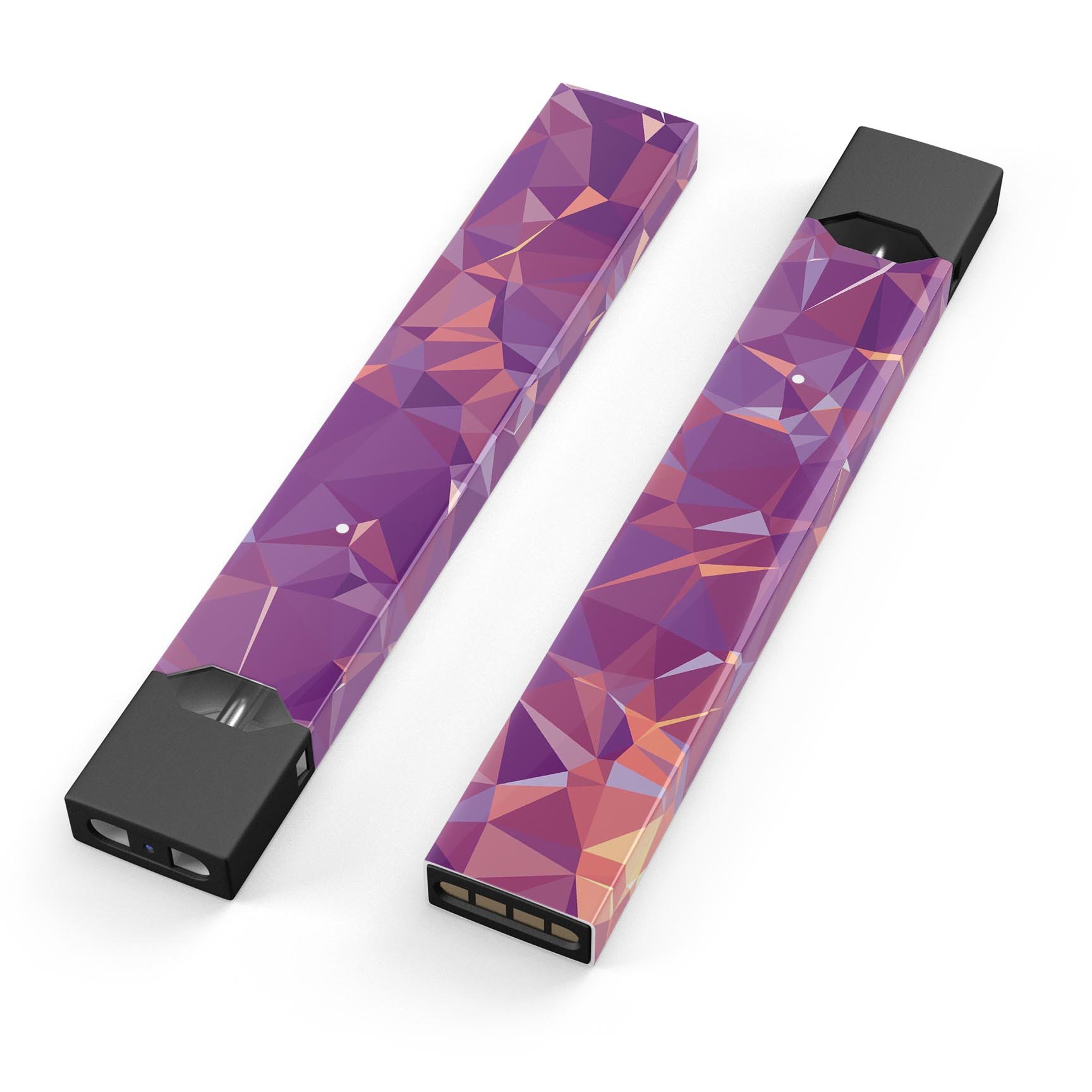 Pink Geometric V13 skin-wrap sticker designed for JUUL vaping device, showcasing vibrant geometric patterns and premium quality.