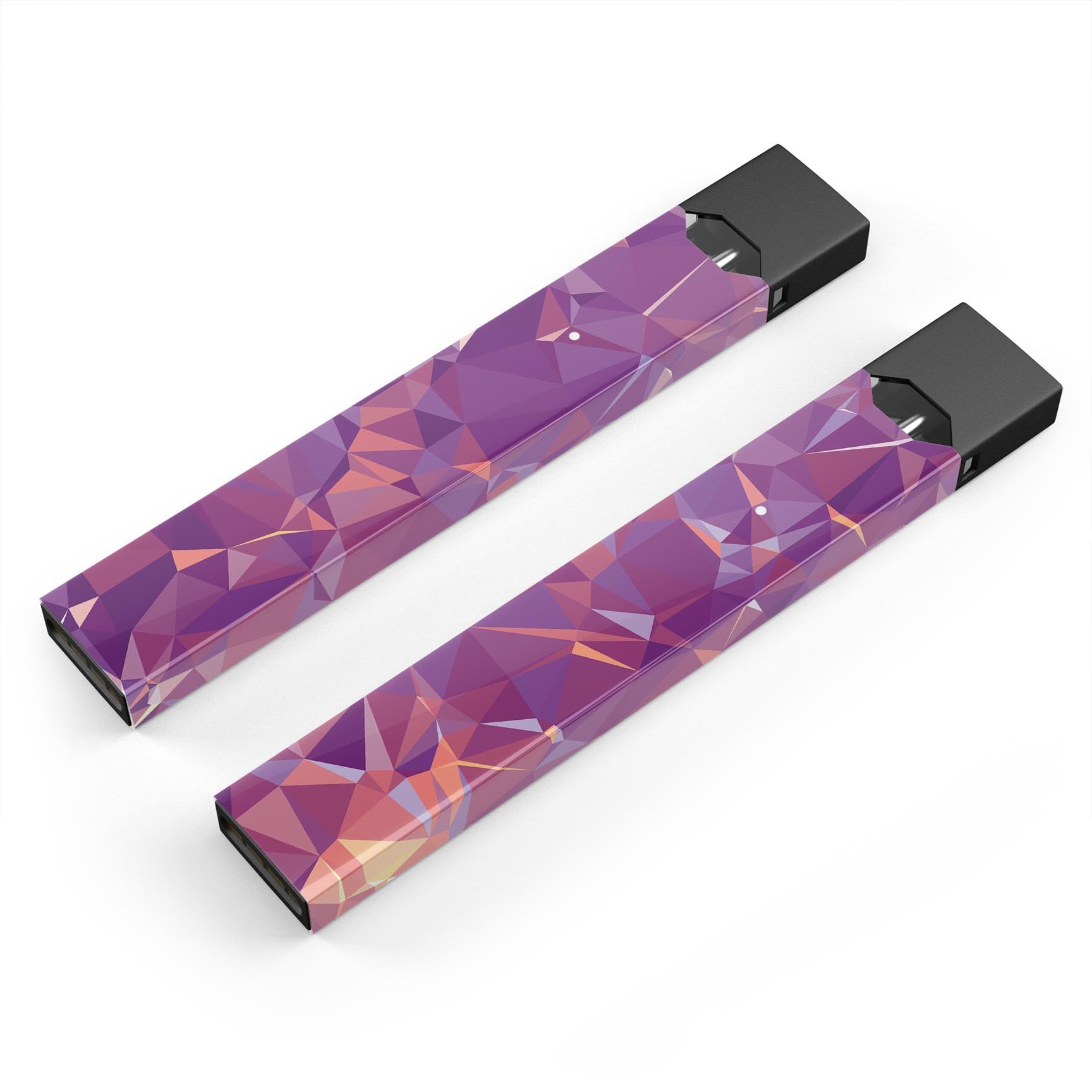 Pink Geometric V13 skin-wrap sticker designed for JUUL vaping device, showcasing vibrant geometric patterns and premium quality.