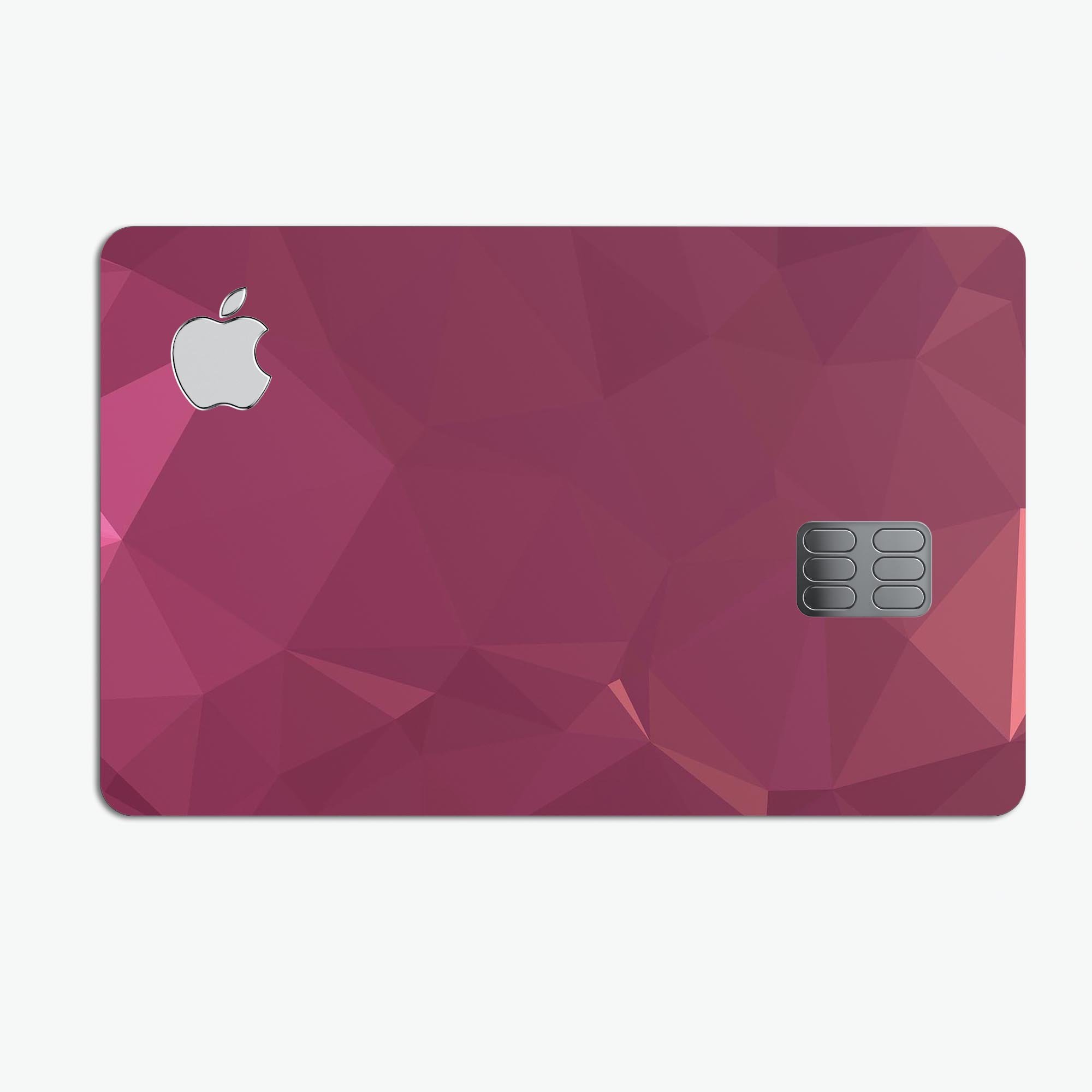 Pink Geometric V16 decal skin for Apple Card, showcasing a stylish geometric design with a premium finish.