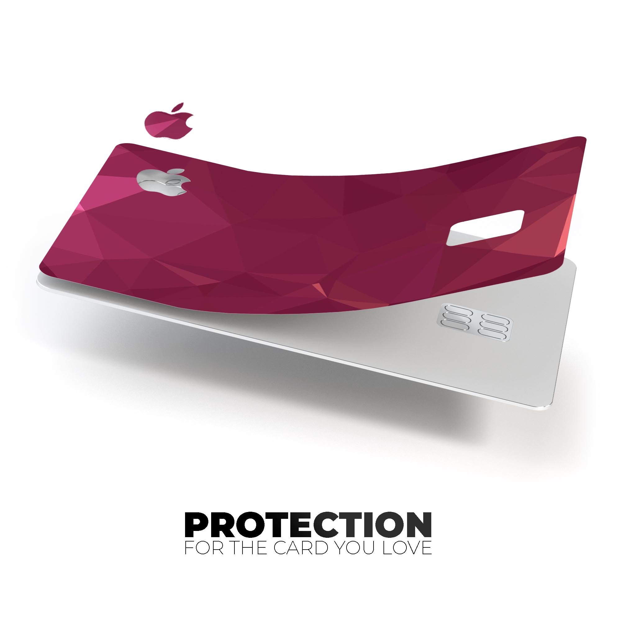 Pink Geometric V16 decal skin for Apple Card, showcasing a stylish geometric design with a premium finish.